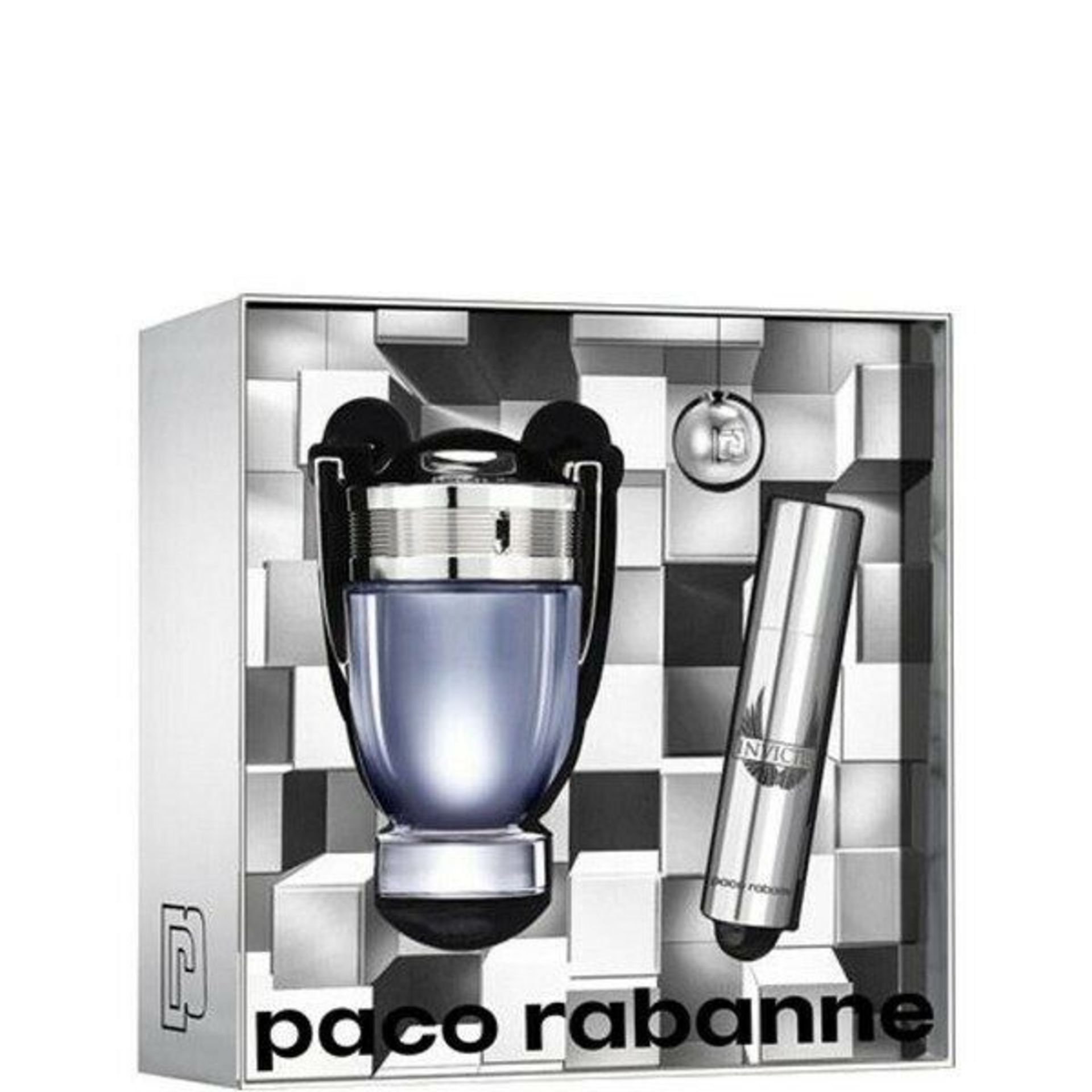 V Brand New Paco Rabanne Invictus 50ml +10ml Set+Key Ring