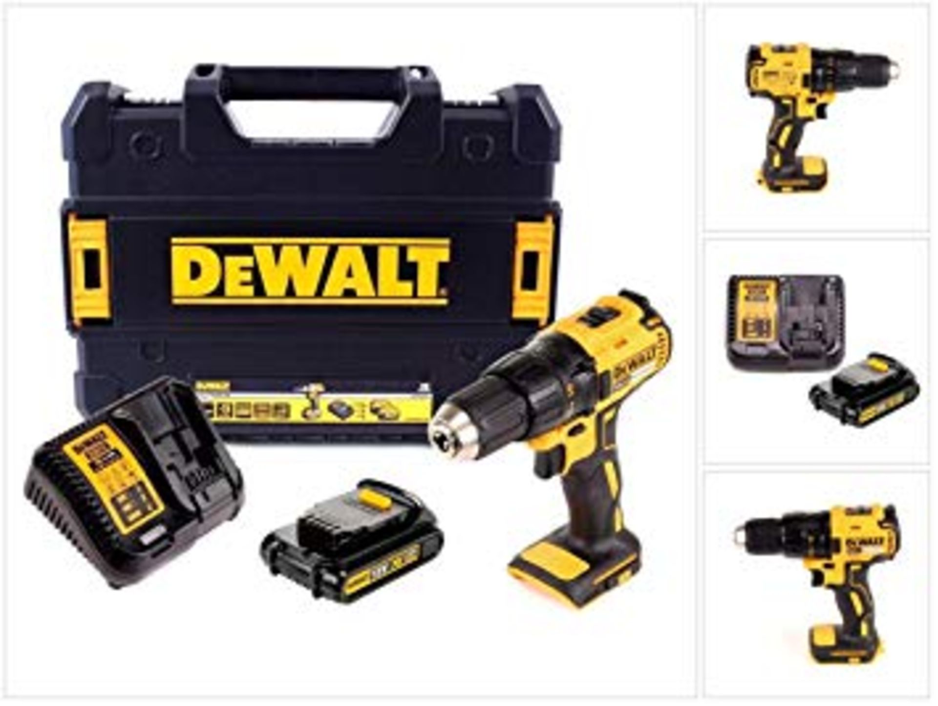 V Brand New DeWalt 18v Brushless Drill Driver With Battery And Charger In DeWalt Plastic Case