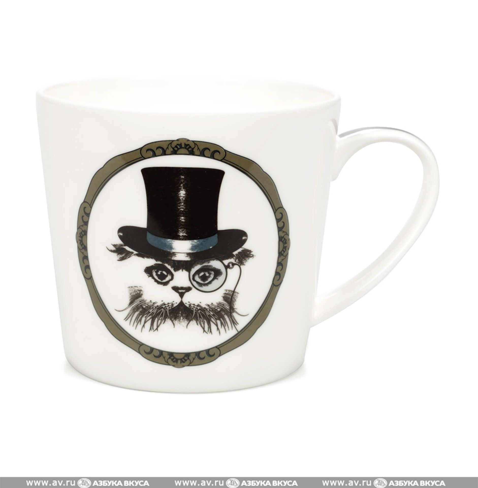 V Brand New Four Jameson + Tailor Aristo Cat With Monocle Porcelain Mugs (ISP 16.99 Ebay)