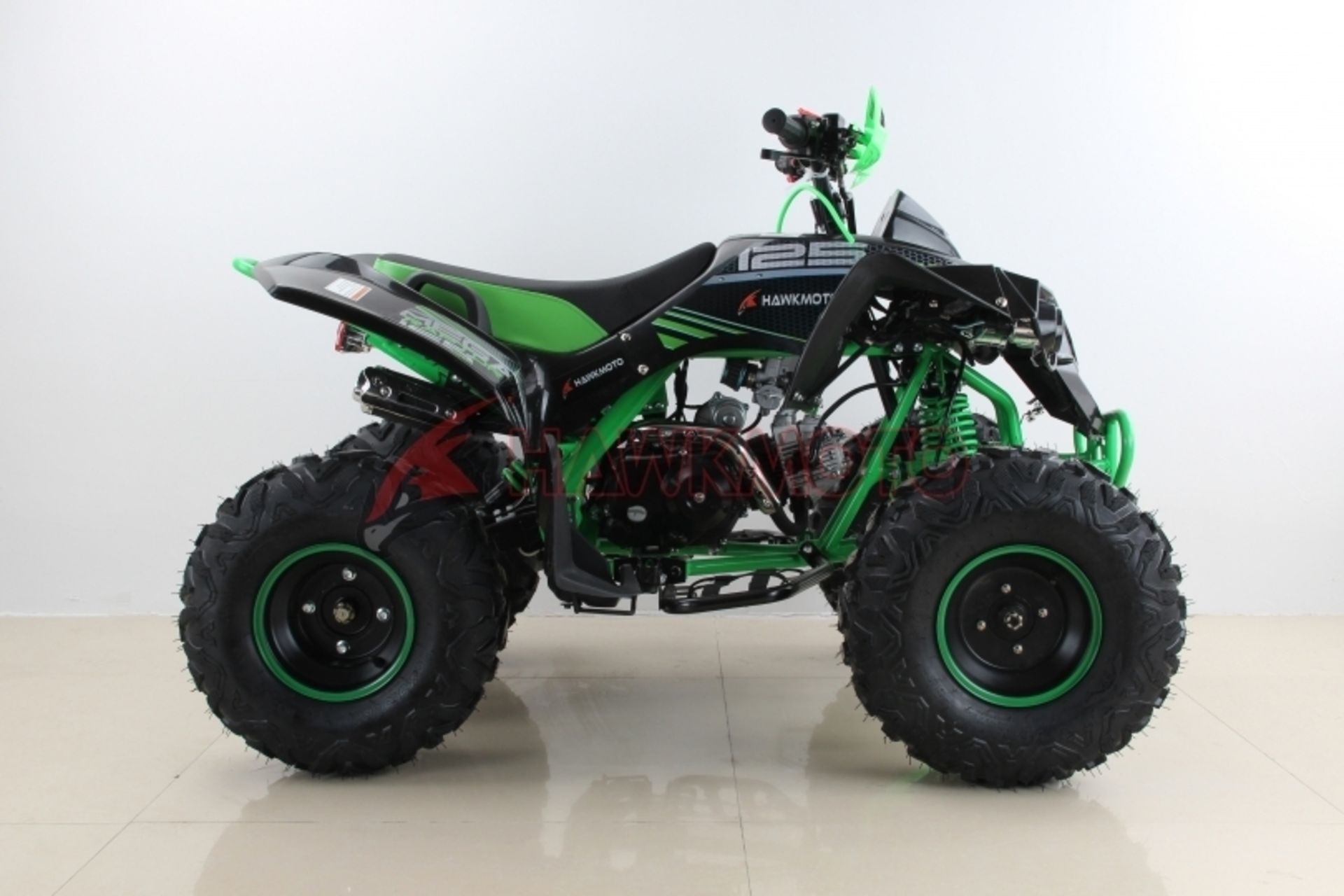 V Brand New 125cc Mega Raptor Off Road Sports Quad Bike With "Fat Boi" Off Road Wheels - Electric - Image 2 of 4