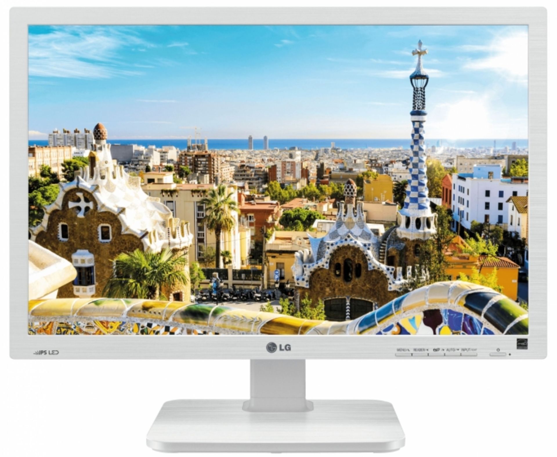 V Grade A LG 24 Inch FULL HD IPS LED MONITOR WITH SPEAKERS - D-SUB, DVI-D, HDMI, DISPLAY PORT -