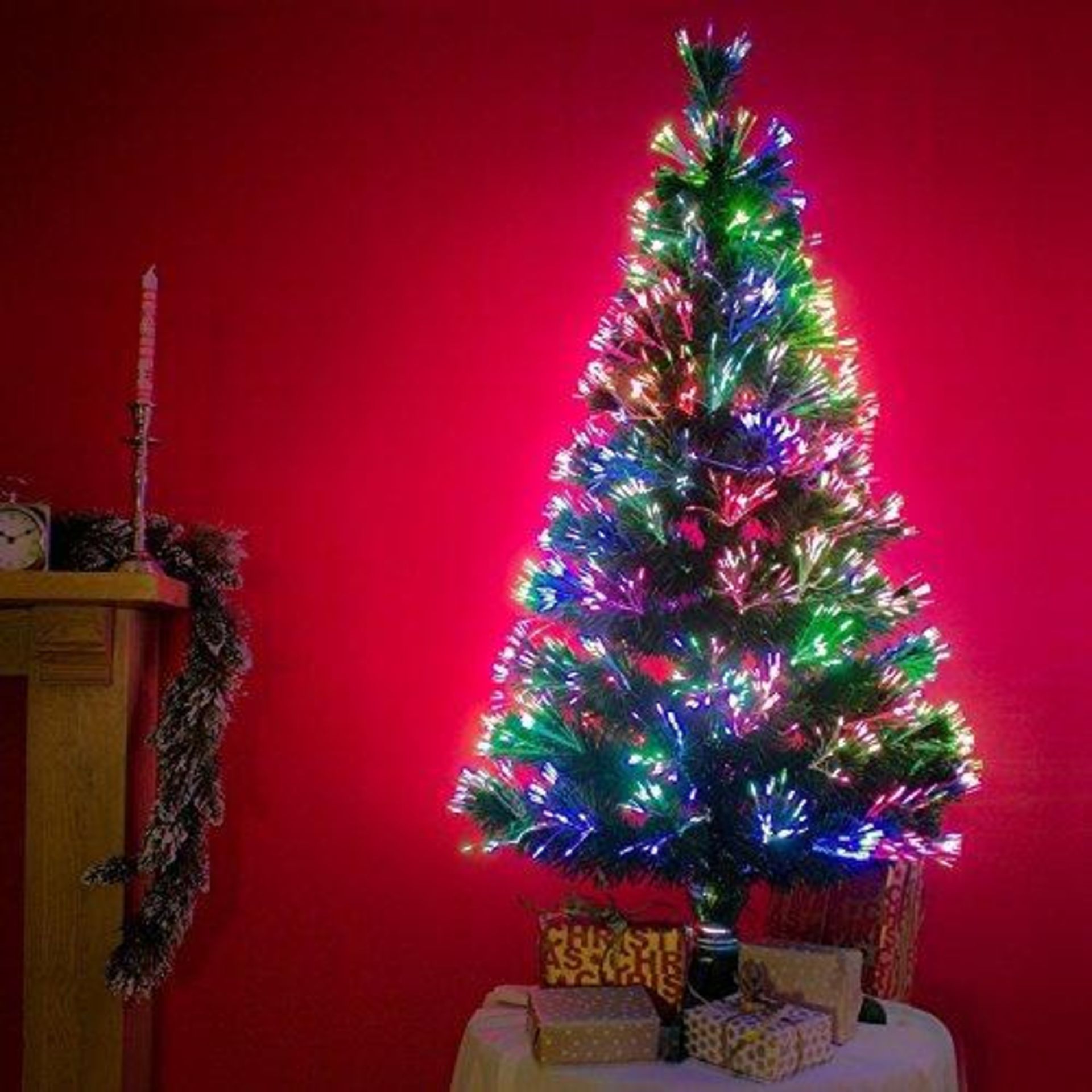 V Brand New 90CM Luxury Fibre Optic Christmas Tree With LEDs