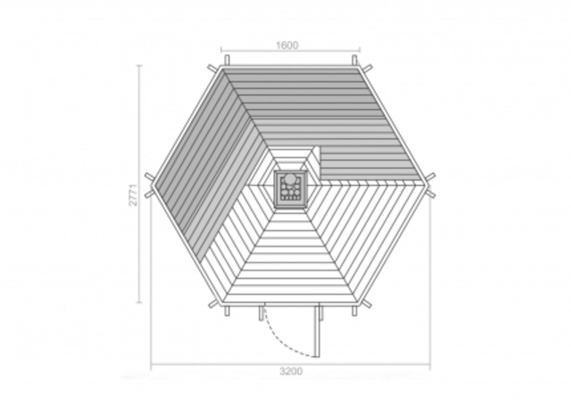 V Brand New 7m Sq Sauna Cabin - Roof Covered With Bitumen Shingles - Two Double Glass Windows - - Image 3 of 3