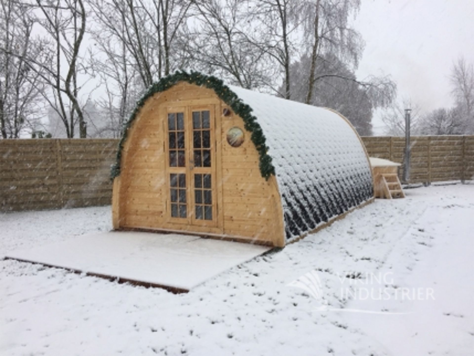 V Brand New 2.4 x 5.9m Camping Pod - Pod Made From Spruce - Roof Covered With Bitumen Shingles -