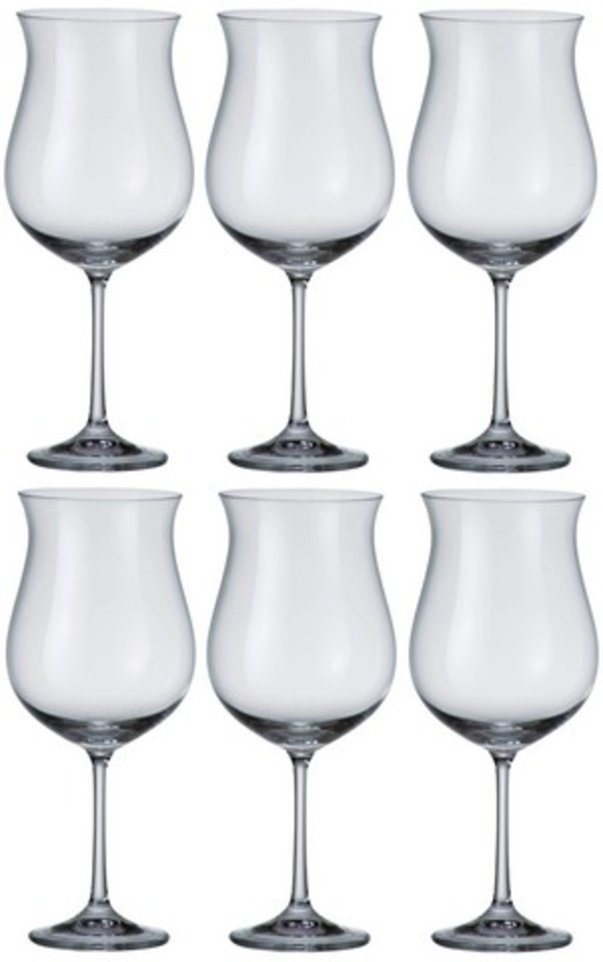 + VAT Brand New Pack of Six 640ml Red Wine Glasses - Large Sized Bowl - Dishwasher Safe - Durable