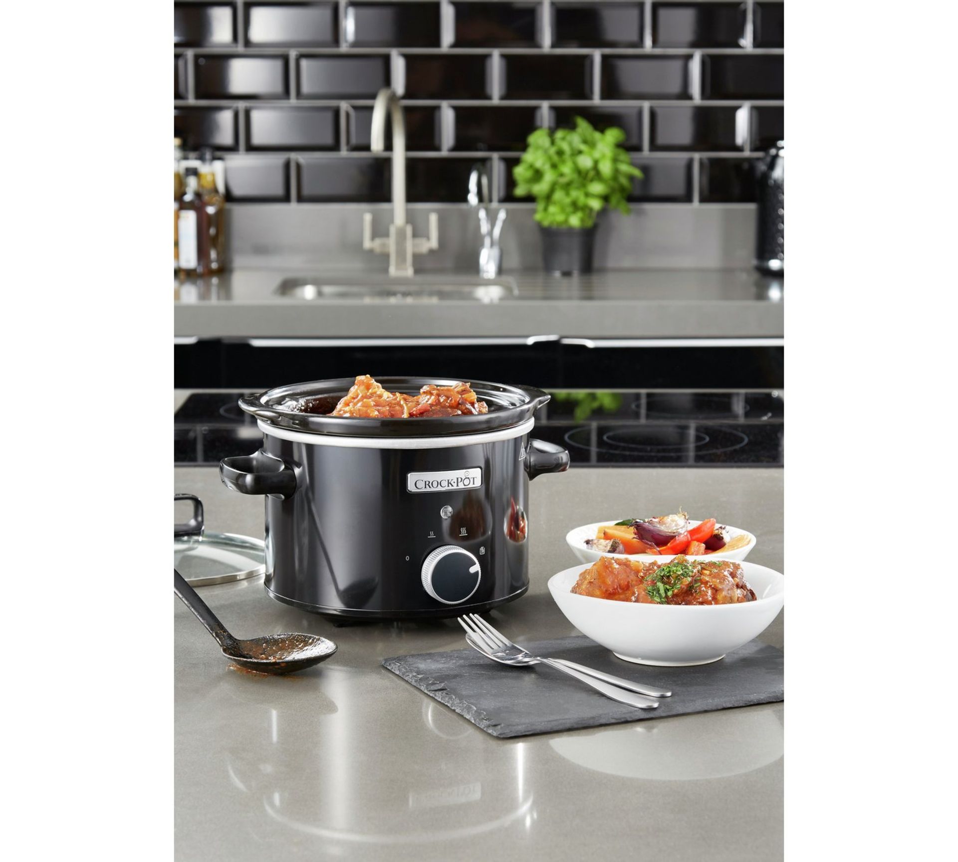 + VAT Brand New 2.4L Crock-Pot Slow Cooker - £31.99 at Espares.co.uk - Black - Dishwasher Safe -