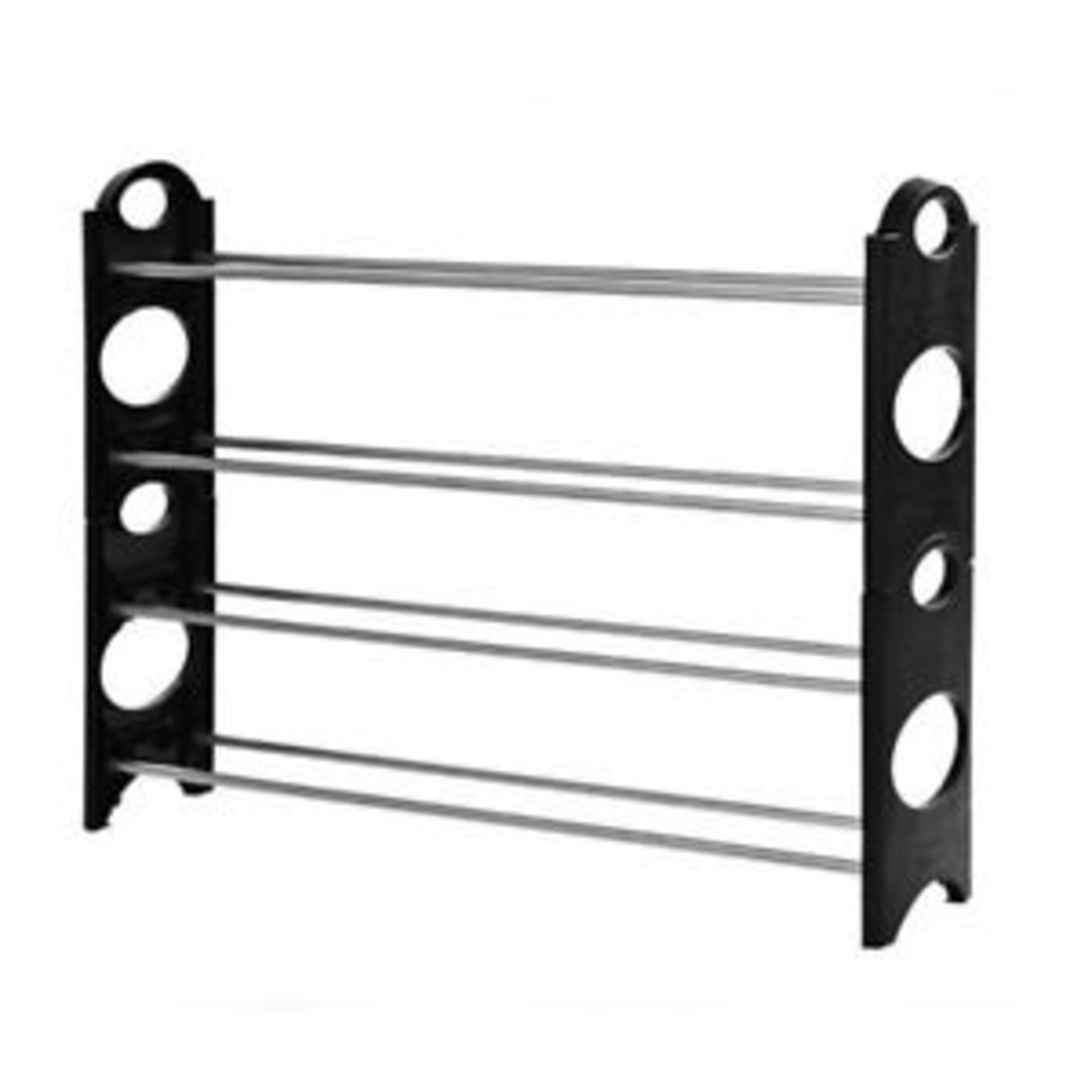 + VAT Brand New Four Tier Shoe Rack Holds Up To Twelve Pairs Shoes-Lightweight & Portable-Size