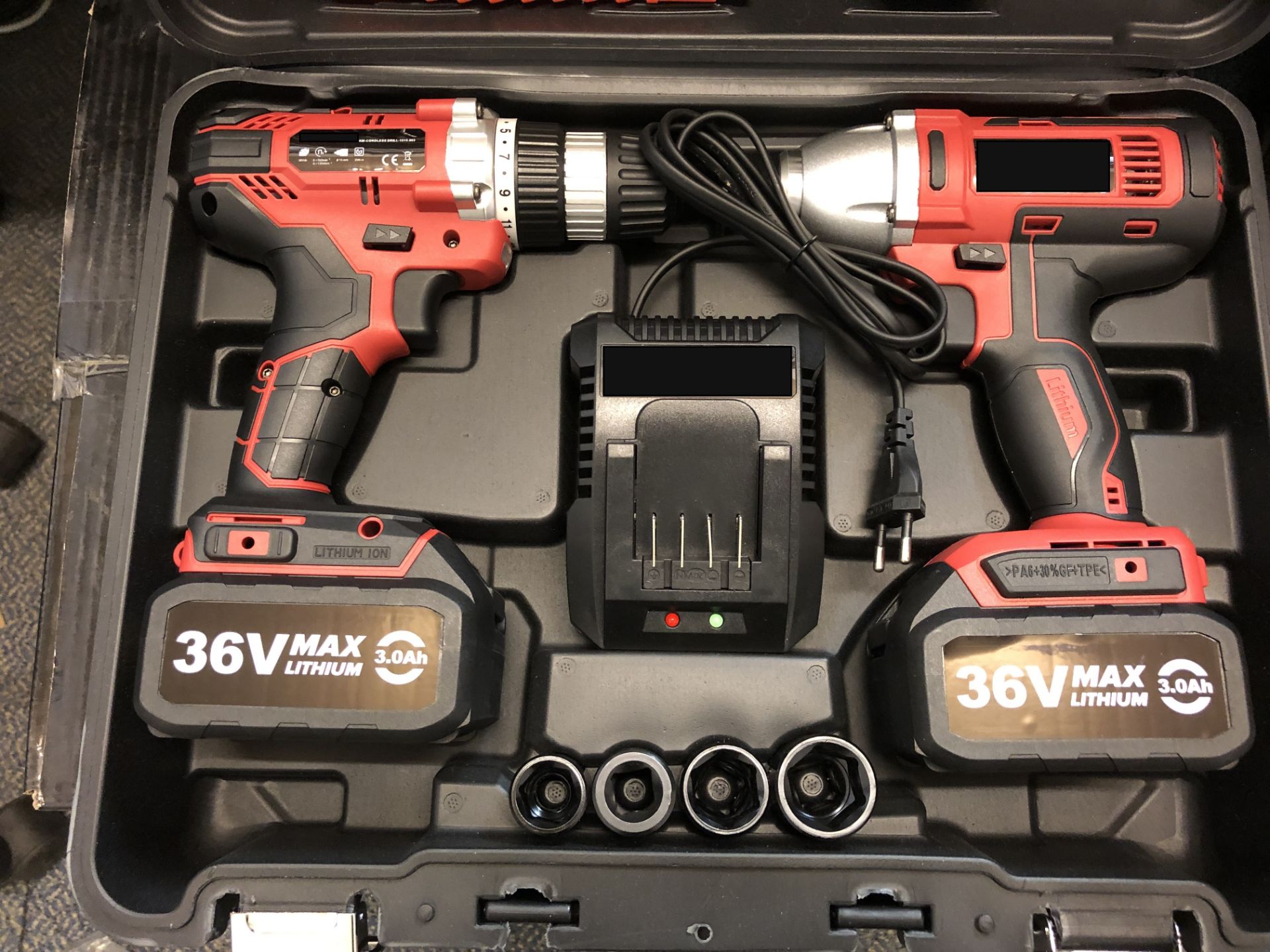 + VAT Brand New 36V Twin Pack Cordless Drill/Driver And Cordless Impact Driver - 1 Hour Charge - 3. - Image 3 of 3