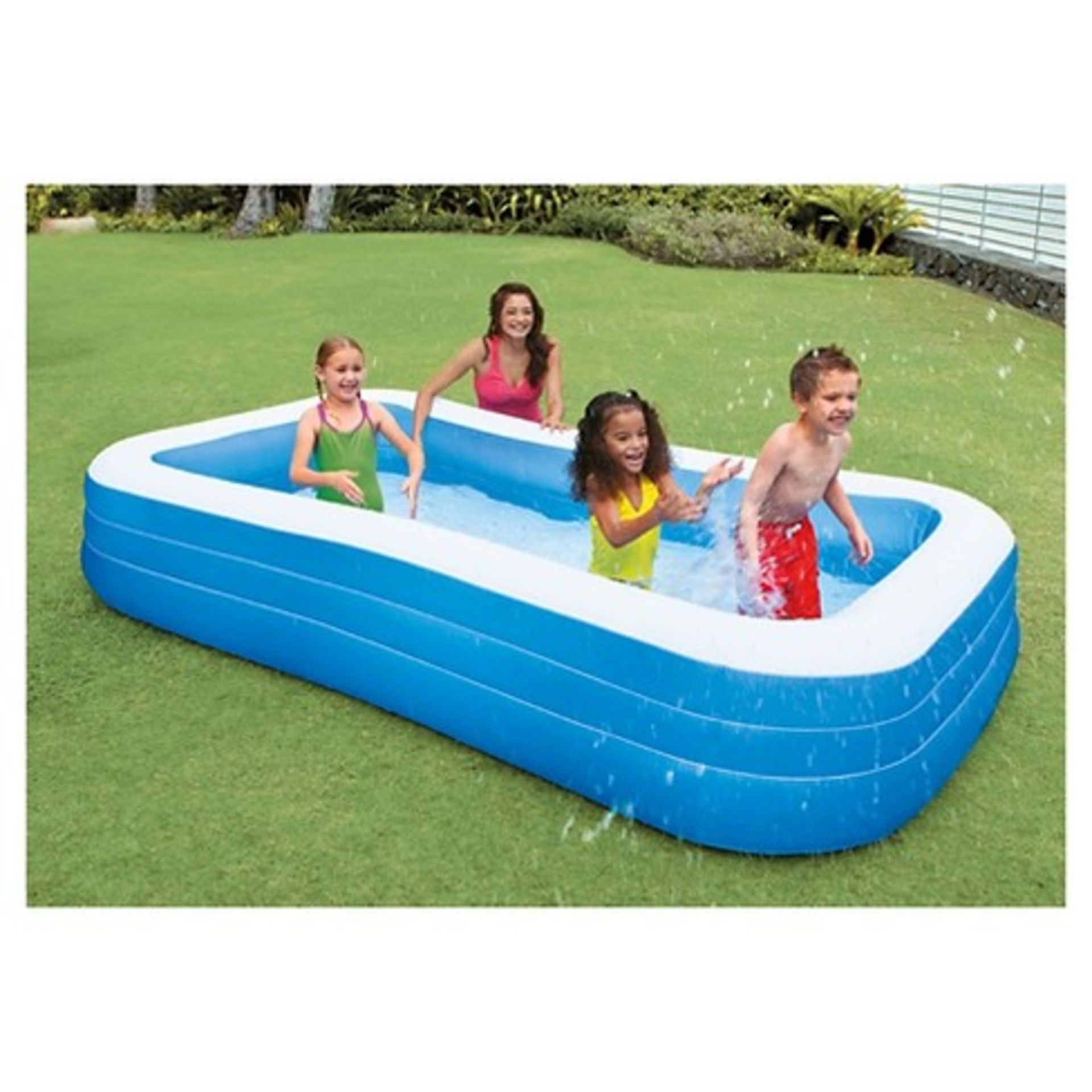 + VAT Brand New Jumbo 3m Heavy Quality Jumbo Oblong Pool 120 x 72 x 22 inches - eBay Price £56.09