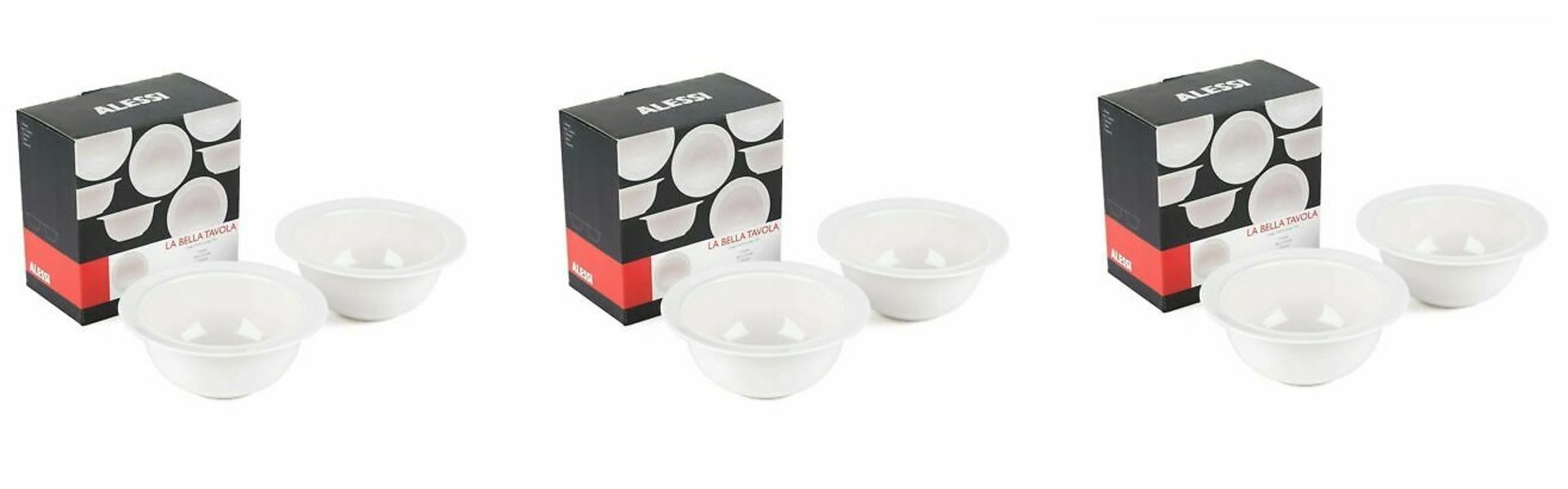 + VAT Brand New Three Lots Of Alessi La Bella Pack Of 2 Bowls (Six Bowls Total) (17cm diameter) RRP