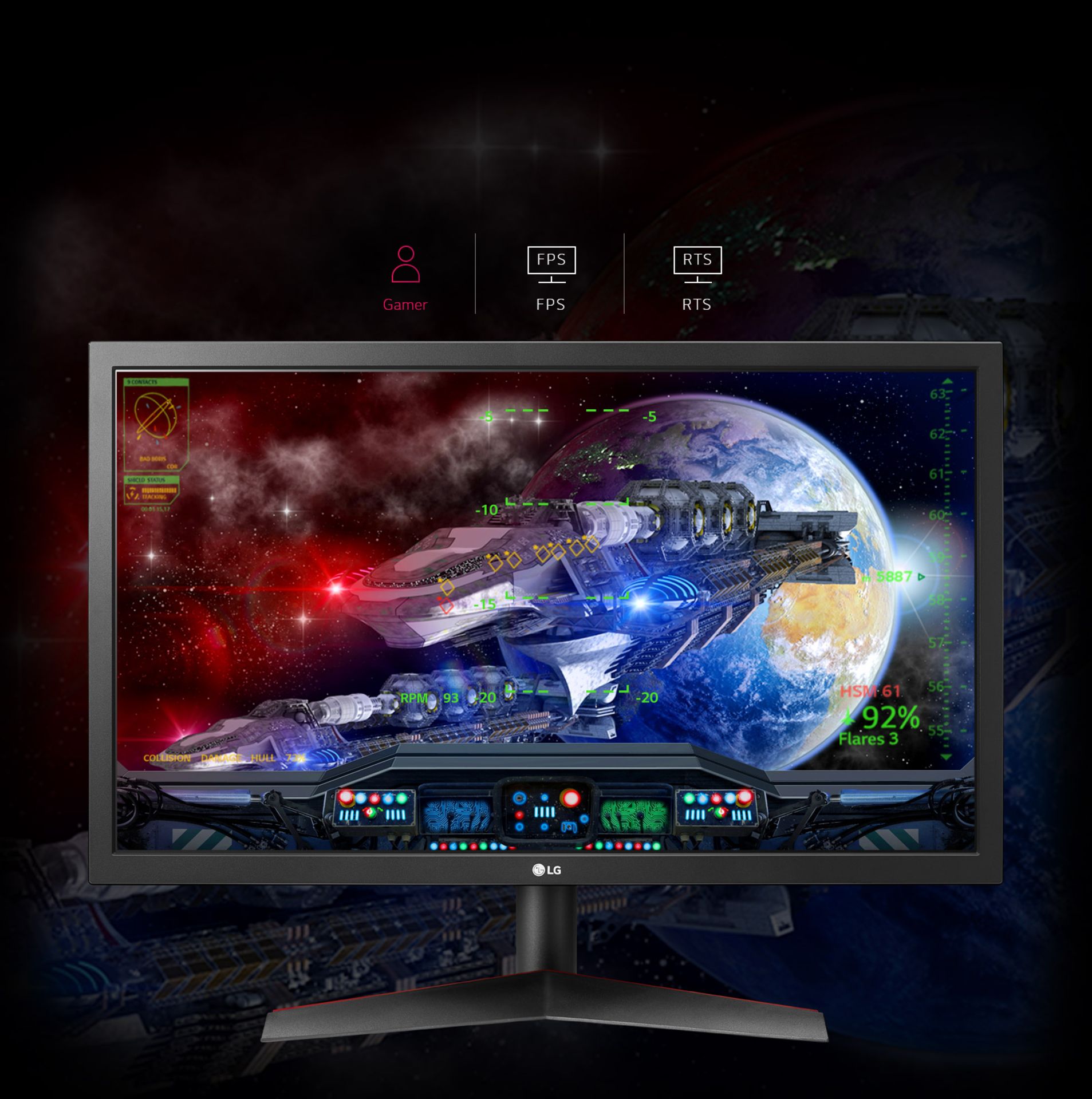 + VAT Grade A LG 24 Inch FULL HD LED 144Hz GAMING MONITOR - HDMI X 2, DISPLAYPORT 24GL600F-B