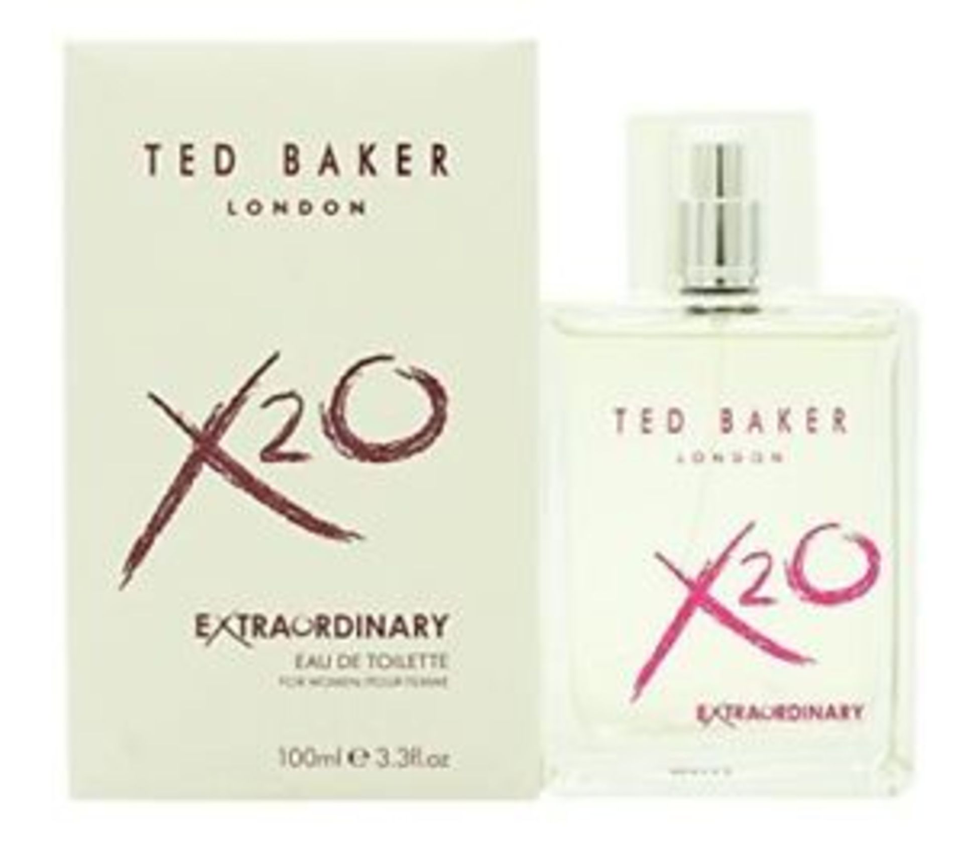 + VAT Brand New 100ml Ted Baker London X20 Extraordinary Eau De Toilette Pour Femme ISP £26.24 (