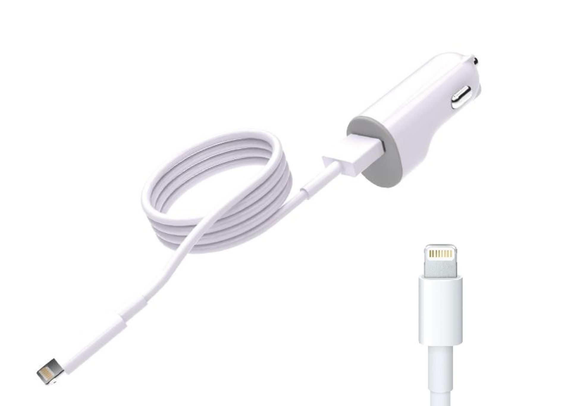 + VAT Brand New JuiceBANK USB In Car Charging Plug And Lightning Cable For iPhone/iPod/iPad - Image