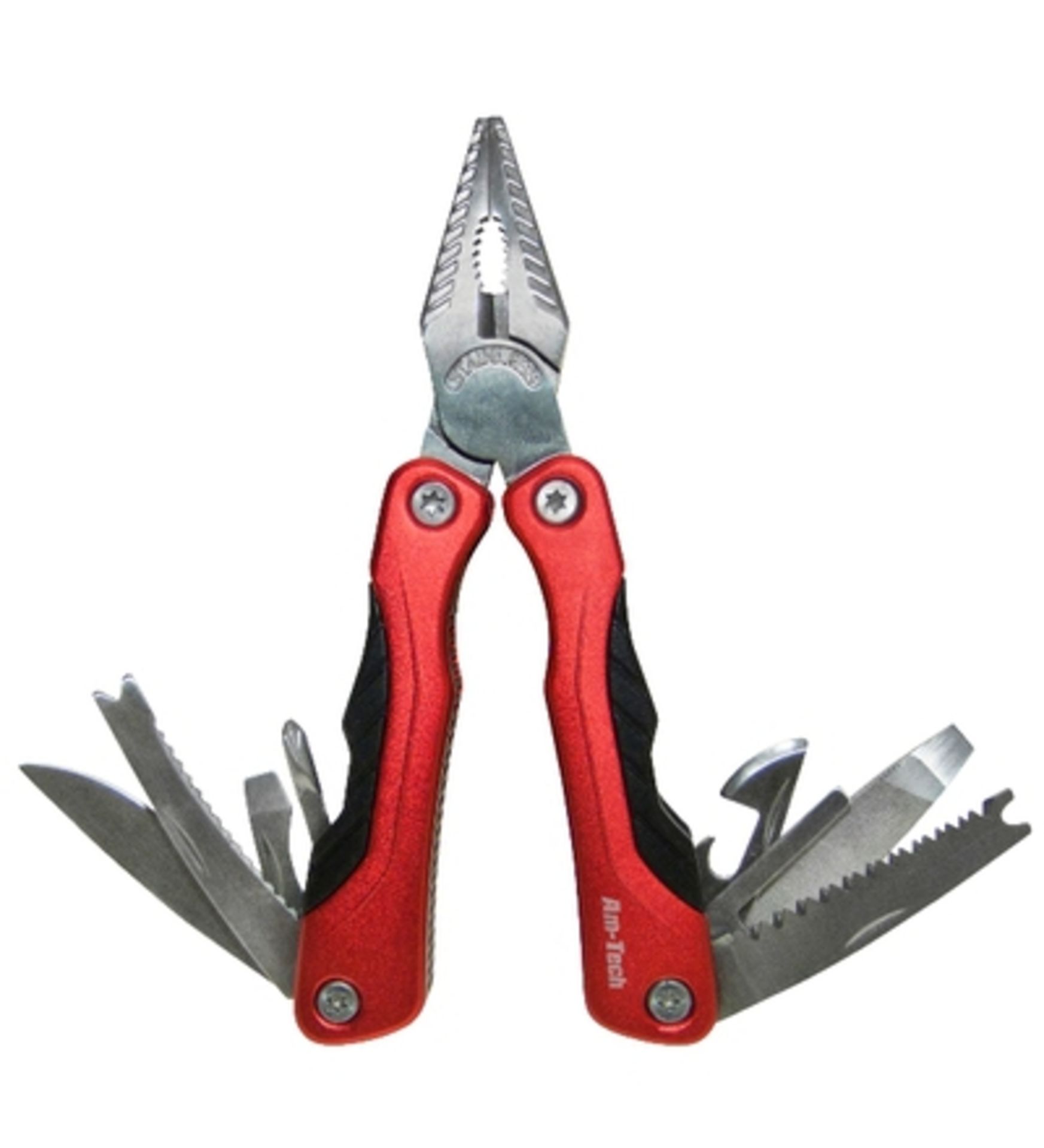 + VAT Brand New 12-In-1 Folding Multi-Function Tool Kit With Storage Pouch - Ideal For Camping/