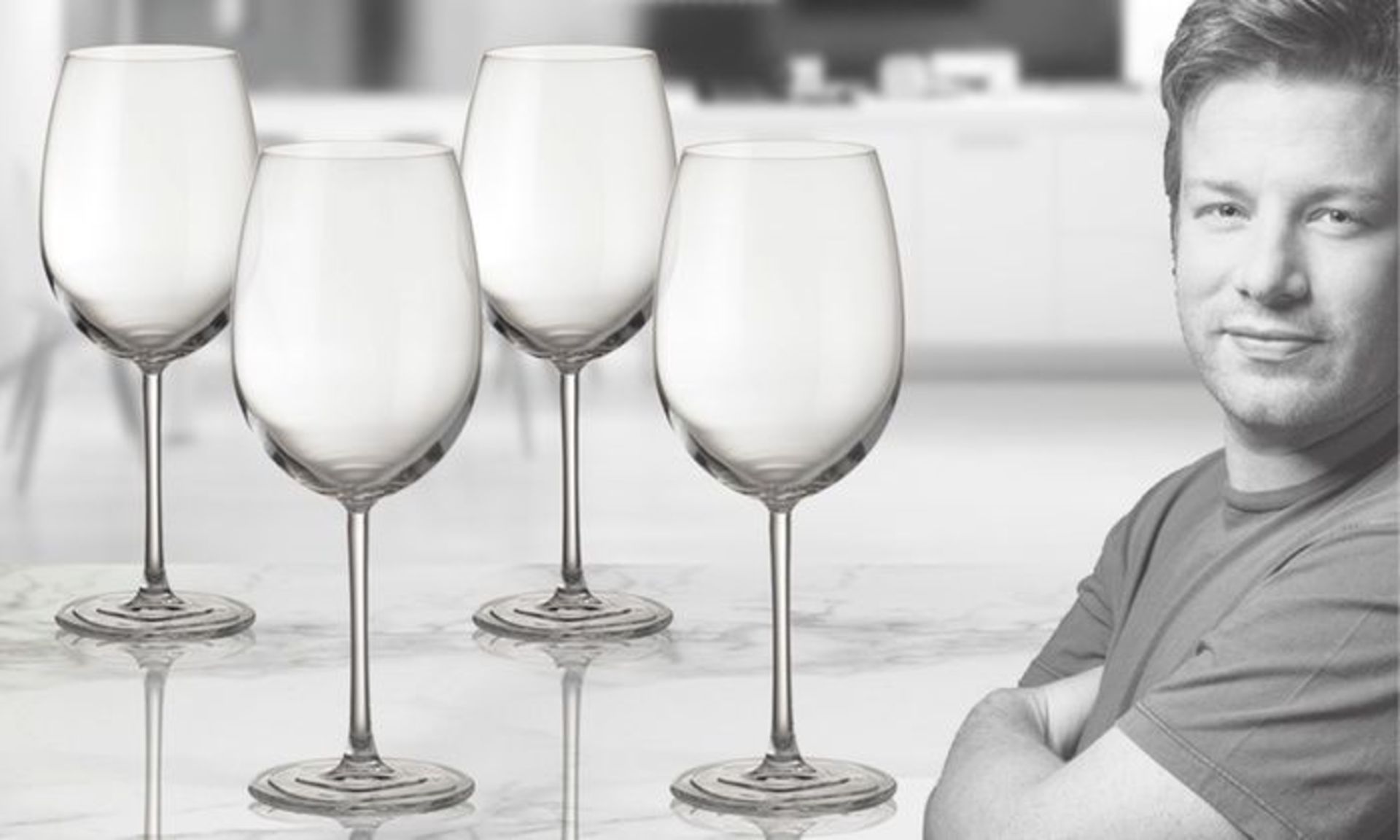 + VAT Brand New Jamie Oliver Set of Four Crystalline Wine Glasses 580ml - eBay Price £24.99