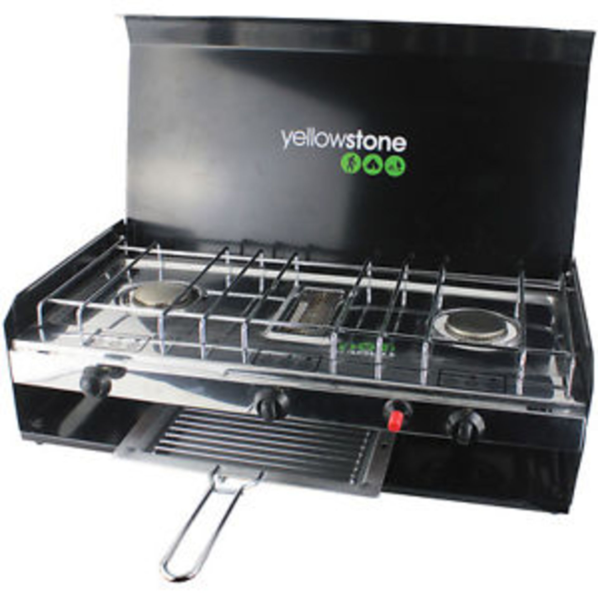 + VAT Brand New Deluxe Double Burner With Grill & Lid ISP £59.99 (W Hurst & Sons)