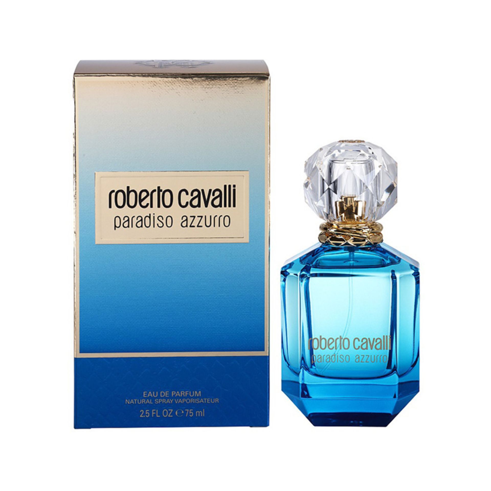 + VAT Brand New Roberto Cavalli Paradiso Azzurro (L) 75ml EDP Spray