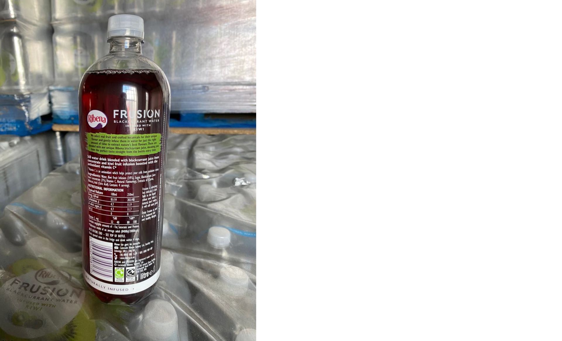 + VAT Brand New Large Pallet Containing Approx 1800 1Ltr Bottles of Ribena Frusion Blackcurrent - Image 2 of 3