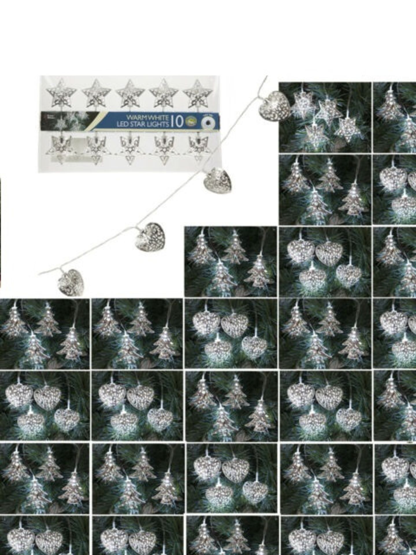 + VAT Brand New 10 LED Decorative Christmas Lights - 3 Assorted Designs - Image 2 of 2