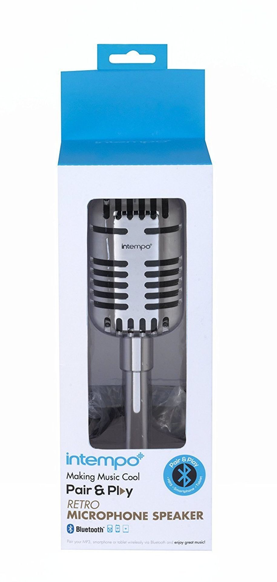 + VAT Brand New Bluetooth Portable Microphone Speaker From Intempo - Built-In Microphone - Charging - Image 3 of 3