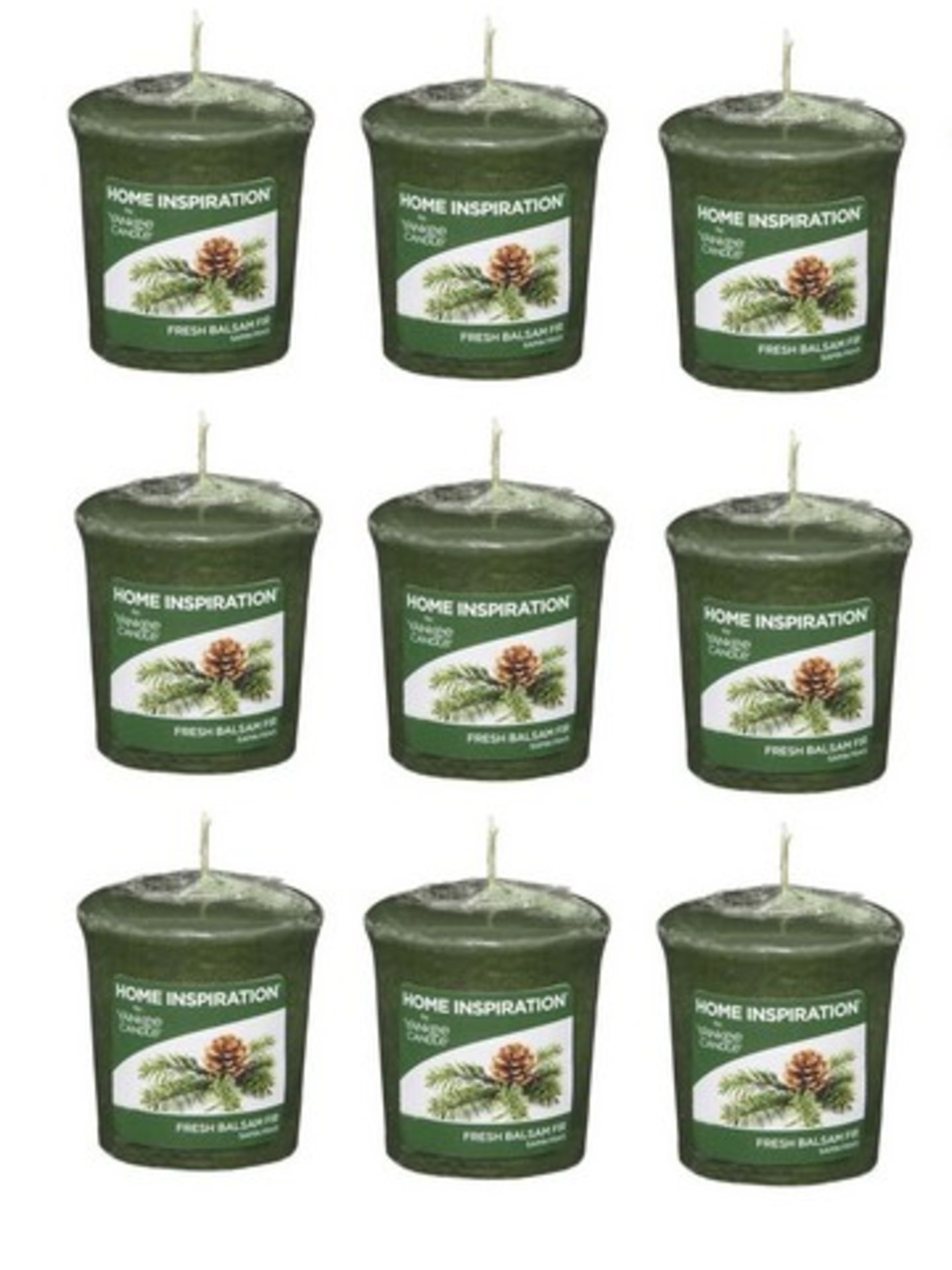 + VAT Brand New 9 x Yankee Candle Votive Fresh Balsam Fir - Internet Price £17.91 (Thestore91)