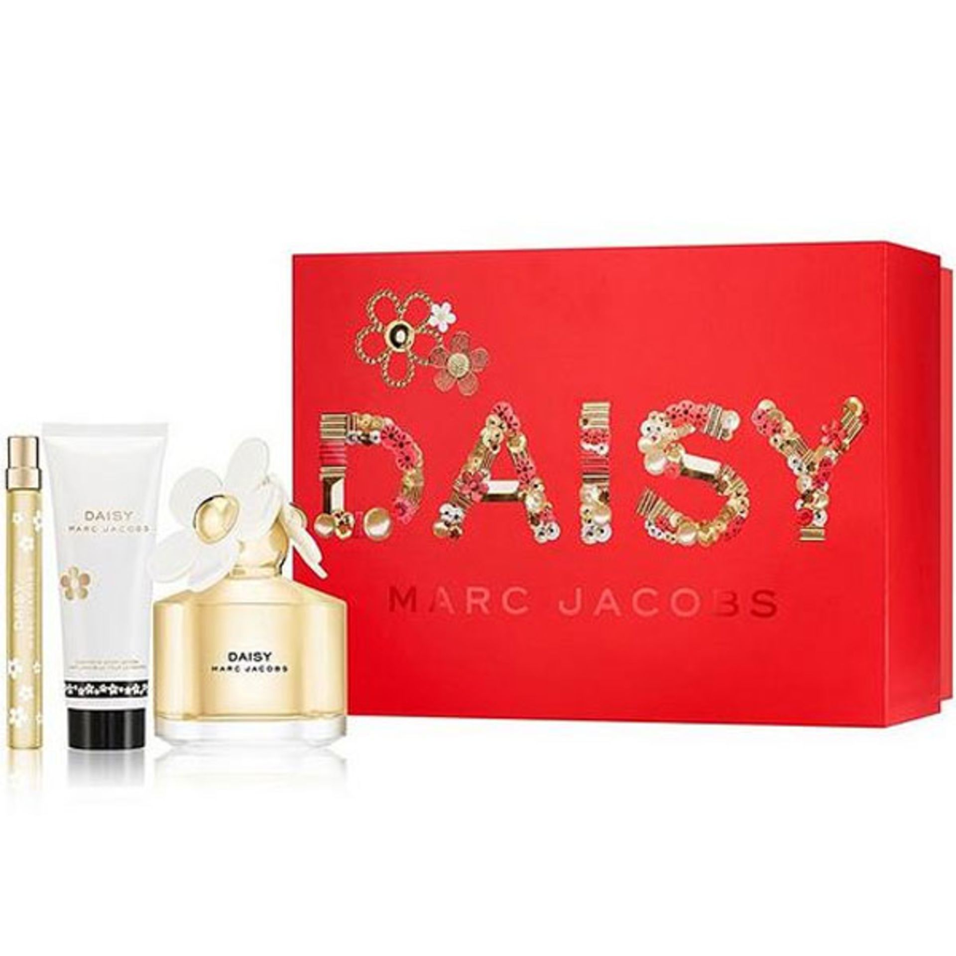 + VAT Brand New Marc Jacobs Daisy 100ml EDT + 10ml EDT + Body Lotion