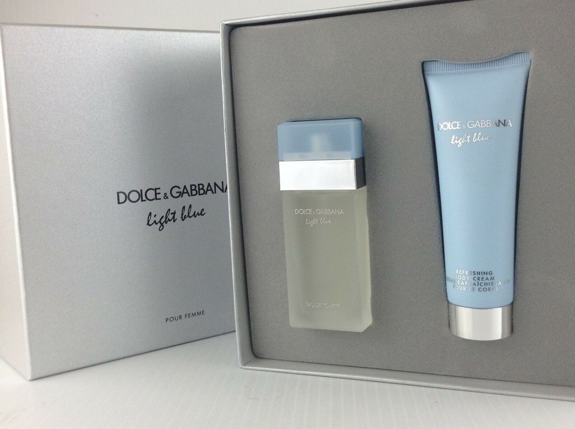 + VAT Brand New Dolce & Gabbana Light Blue 25ml EDT Spray + Body Cream