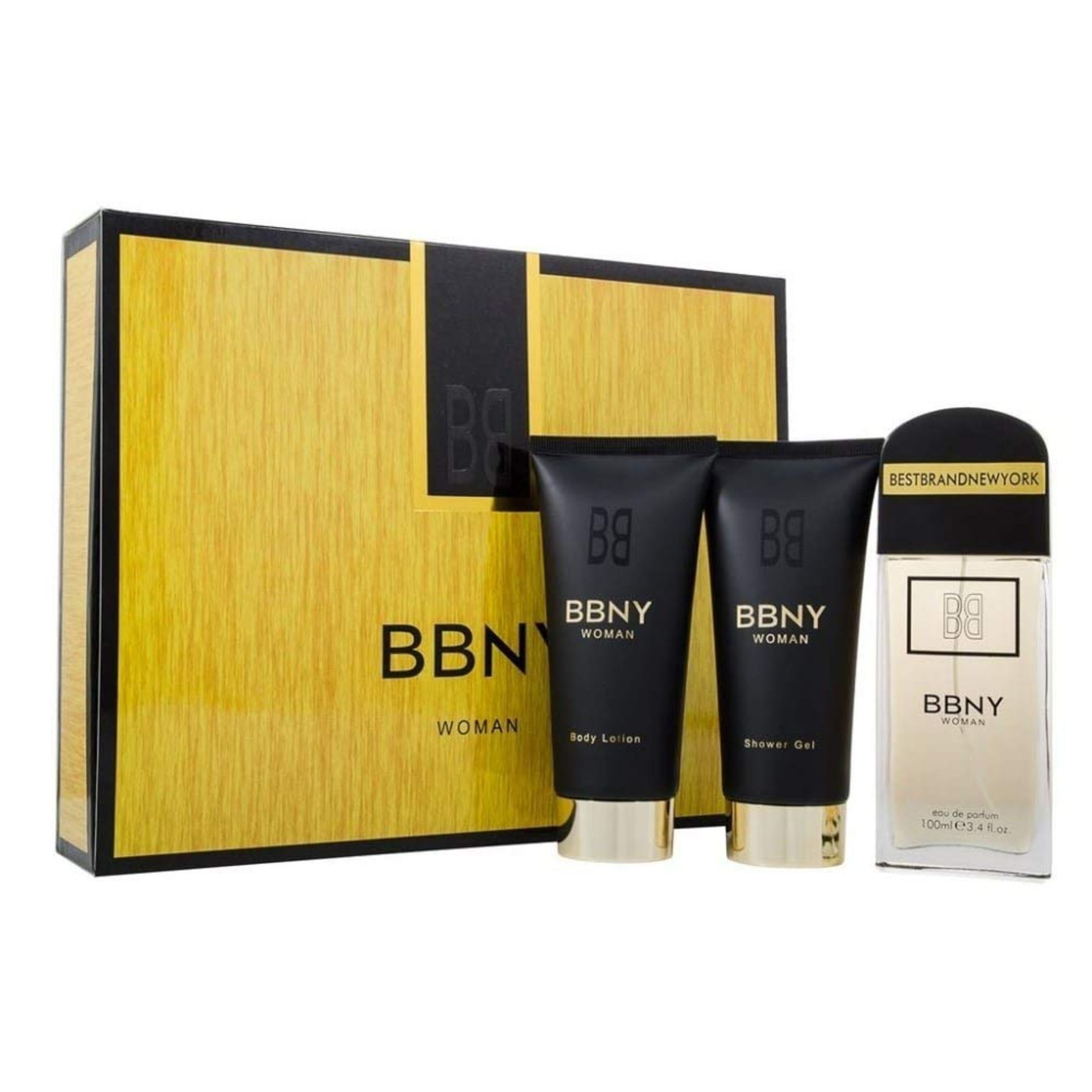 + VAT Brand New BBNY Eau De Parfum Ladies Gift Set - 100ml EDP Spray, 150ml Body Lotion And 150ml