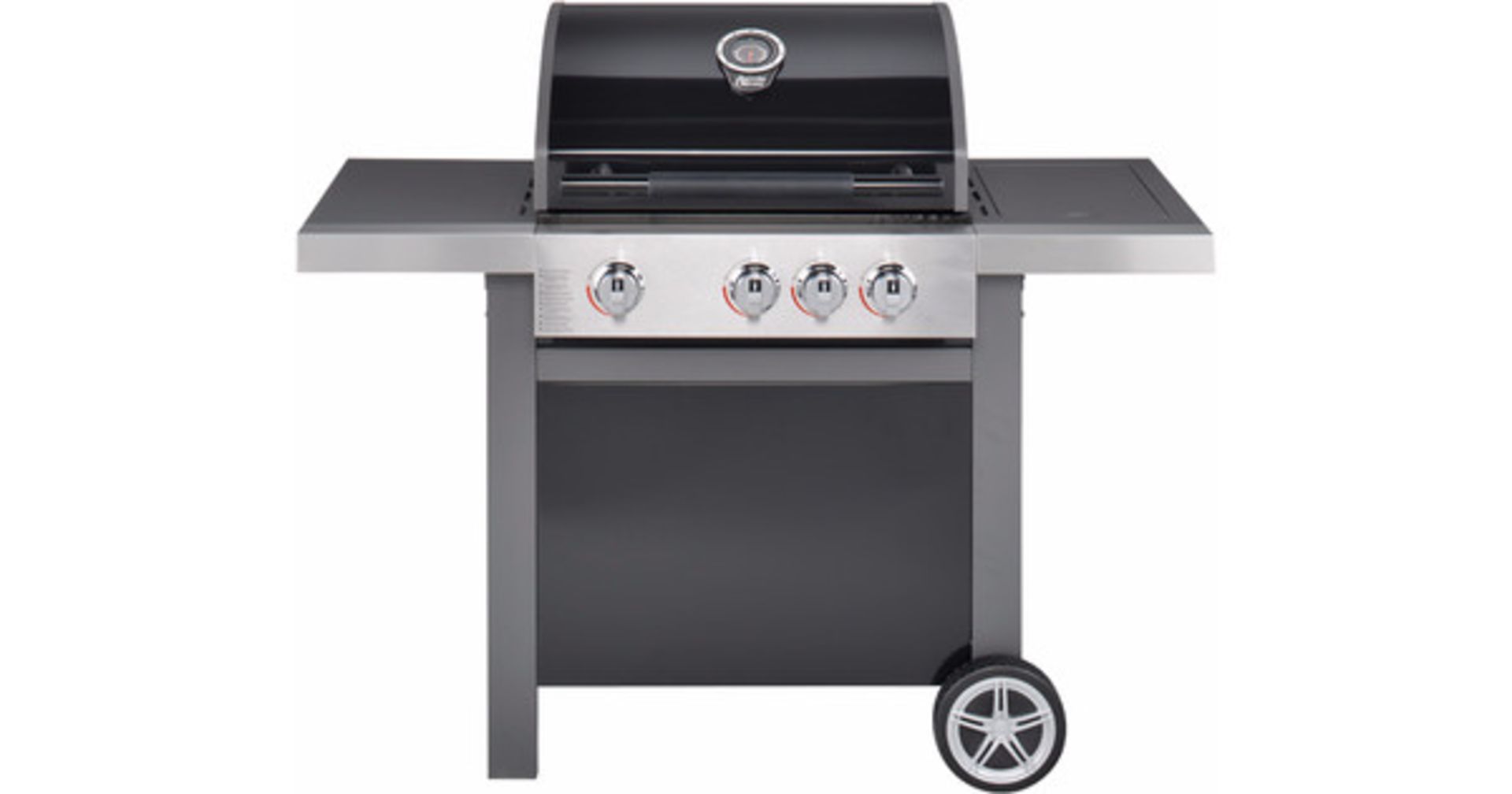 + VAT Brand New Jamie Oliver Home 3s Barbecue - Three Burners With Cast Iron Grills - Includes Side