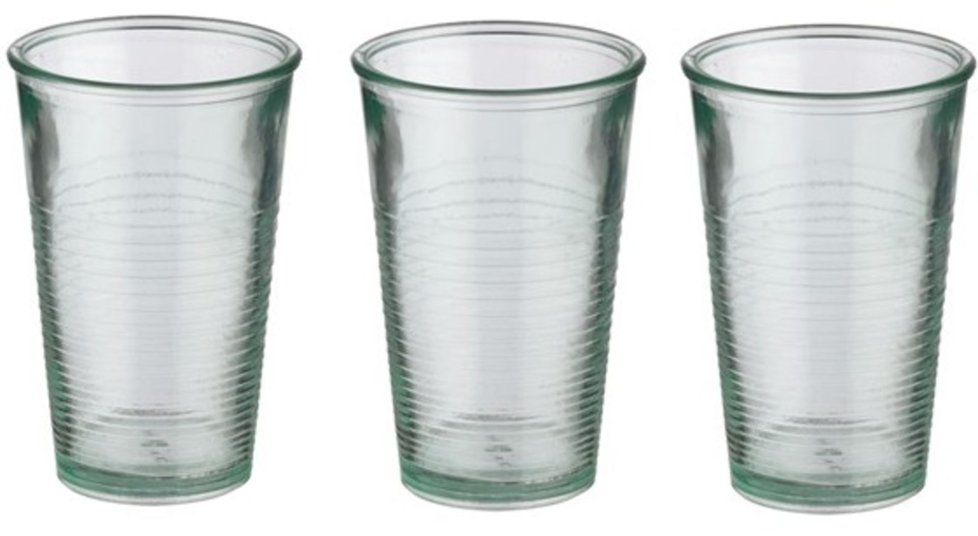 + VAT Brand New Jamie Oliver Set Of Three Glasses made from 100% recycled Glass -
