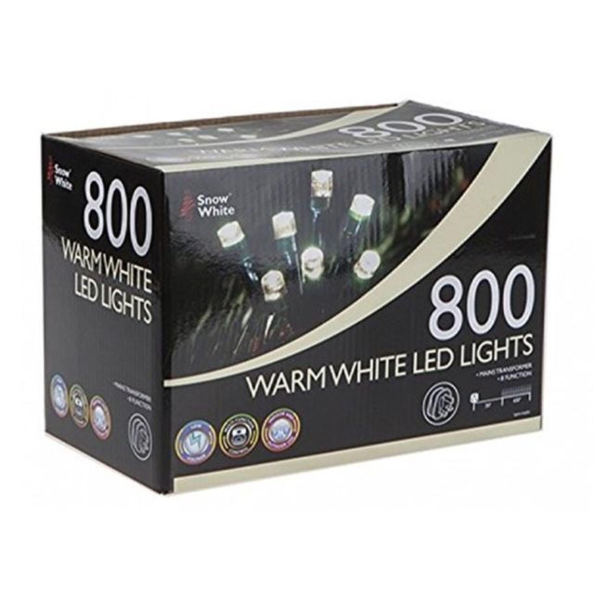 + VAT Brand New 800 Warm White LED Multi Function Christmas Lights