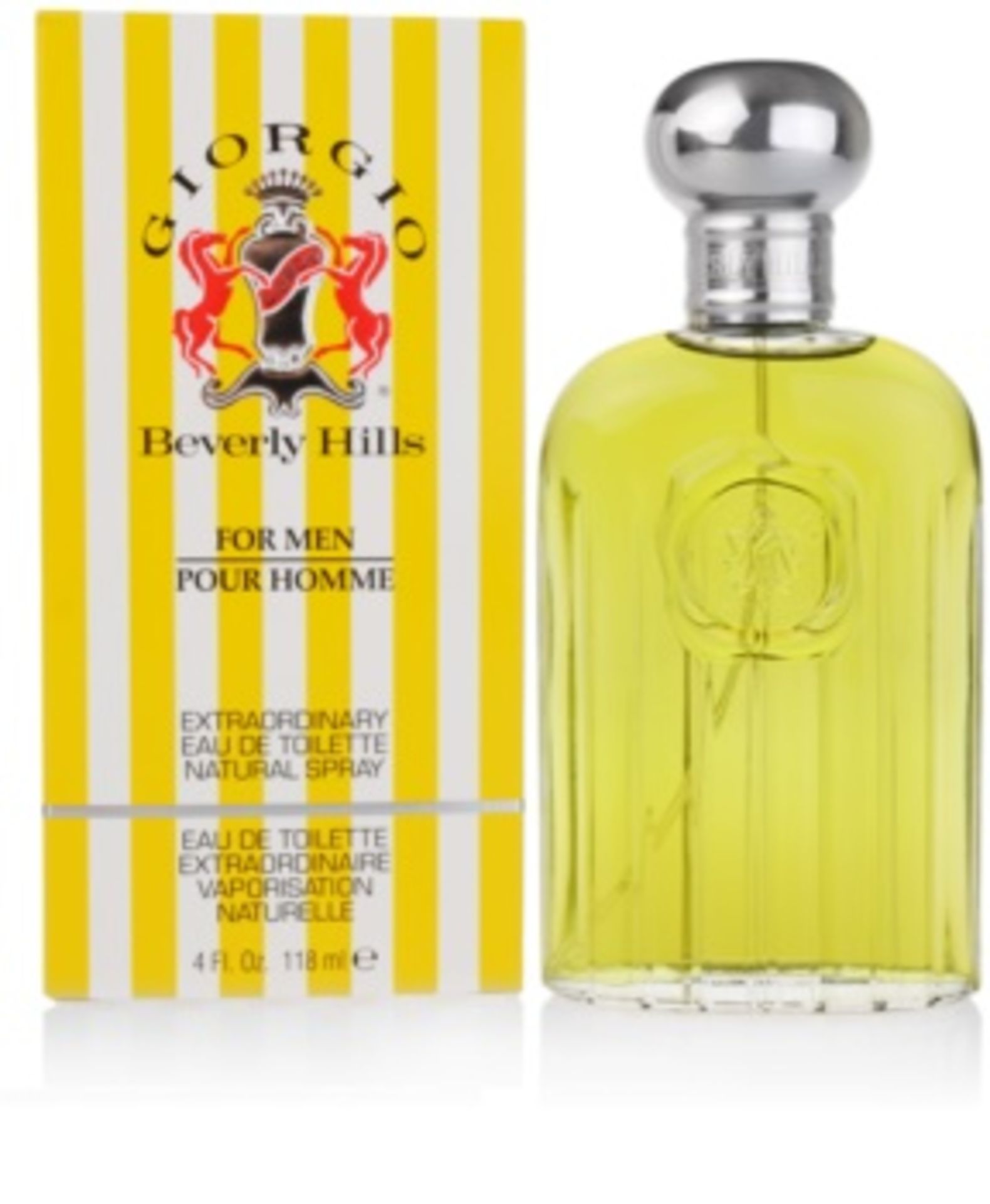 + VAT Brand New 118ml Gents Giorgio Beverly Hills Yellow Eau De Toilette Spray
