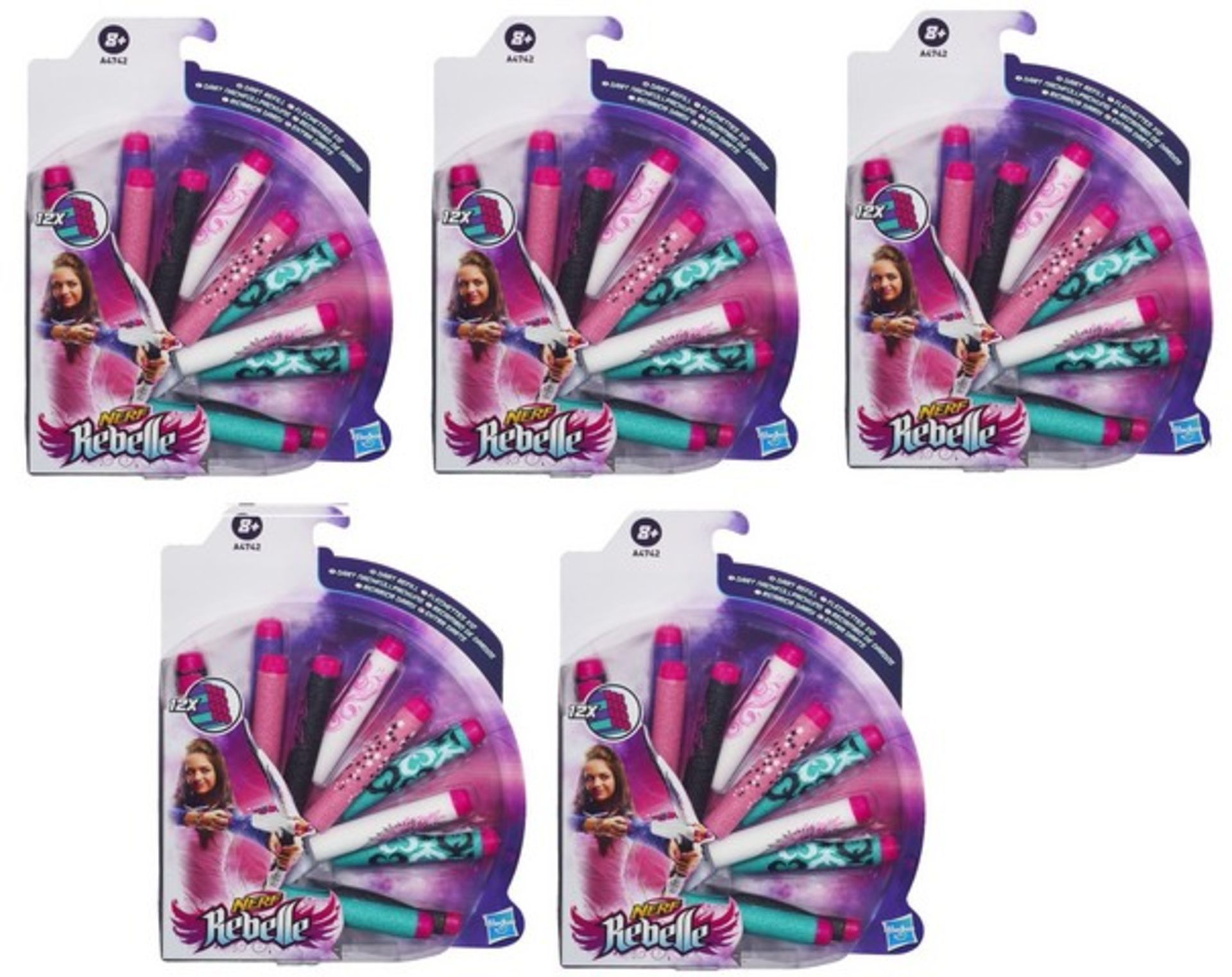 + VAT Brand New 5 Packs Hasbro Nerf Rebelle 12 x Dart Refill - Amazon Price Â£37.85