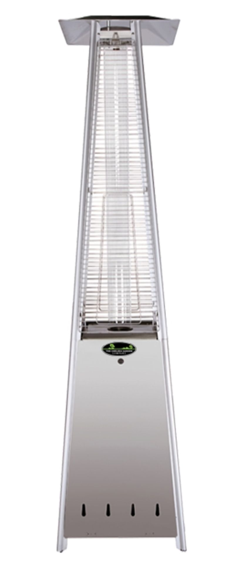 + VAT Brand New Chelsea Garden Company Stainless Steel Gas Patio Heater - 2.27m Tall - 13kw - With