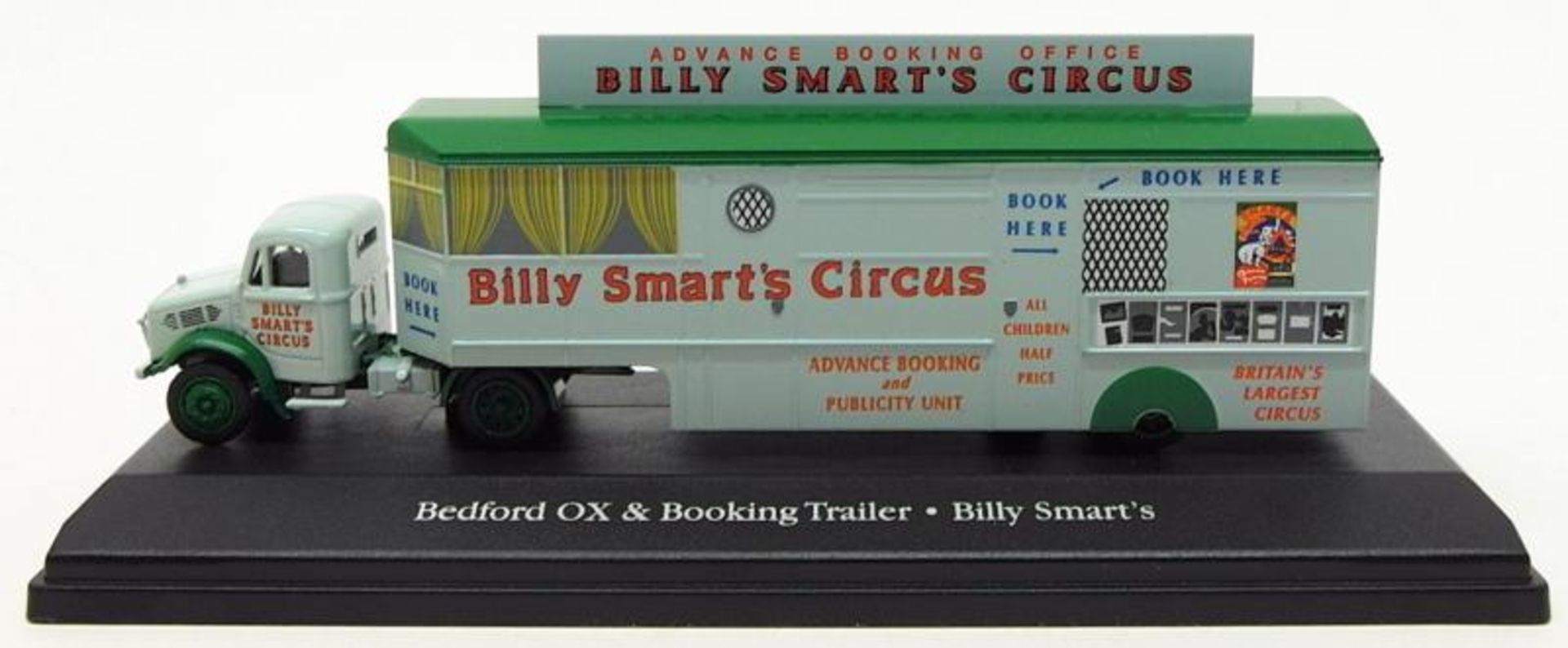 + VAT Brand New Collectors Edition Die-Cast Billy Smart's Bedford Ox Truck And Booking Trailer -