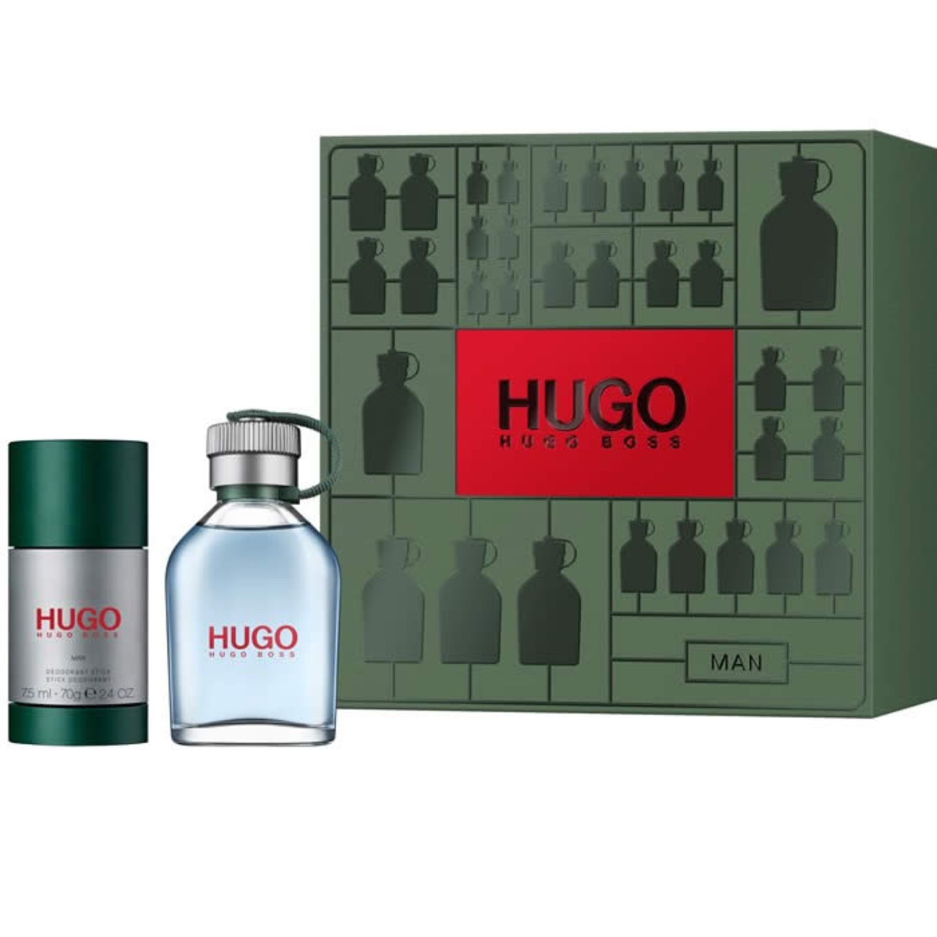 + VAT Brand New Hugo Green 75ml EDT + Deo Stick