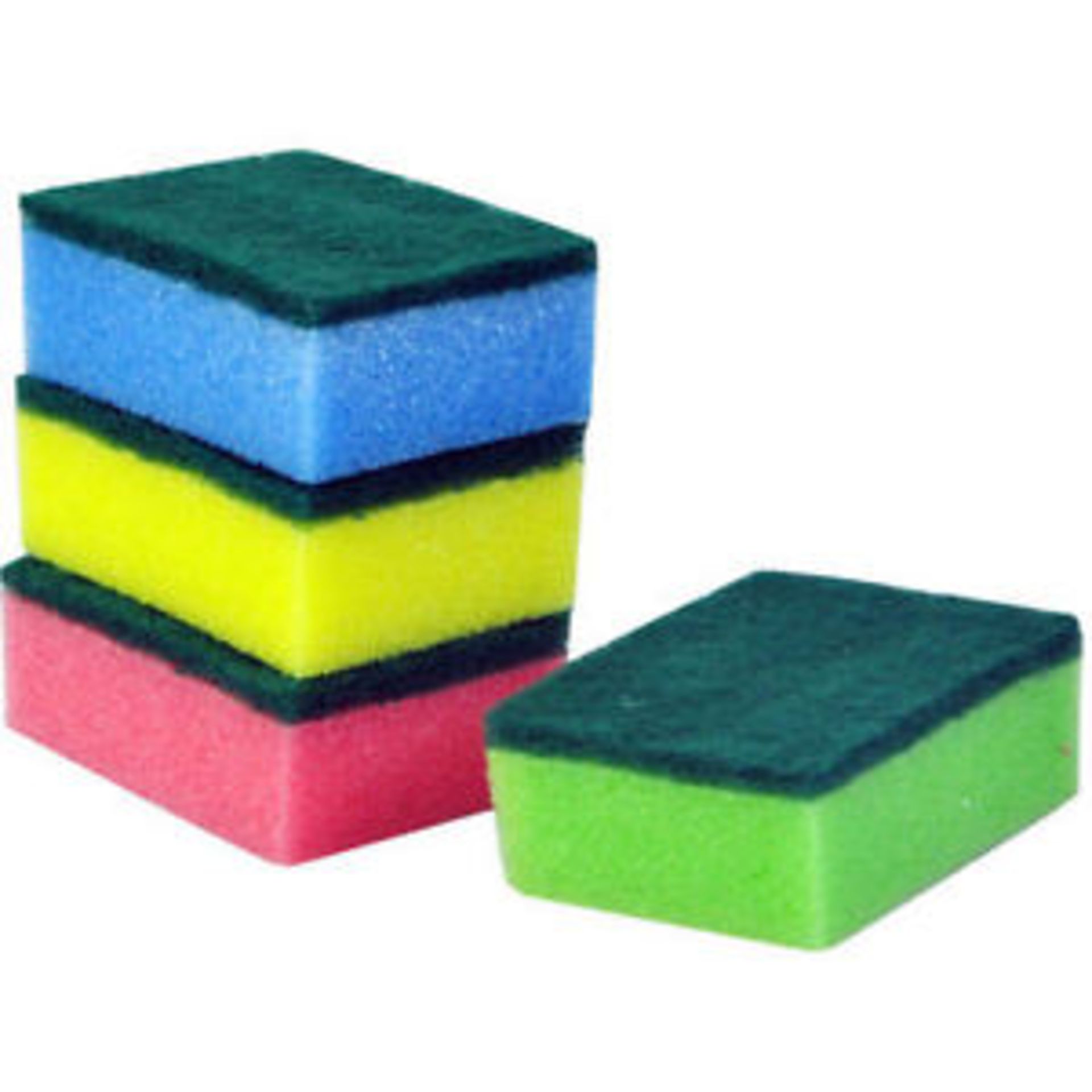 + VAT Brand New 60 (3 Packs of 20) x Eazee 2 Clean Sponge Scourers - RRP Â£15.27