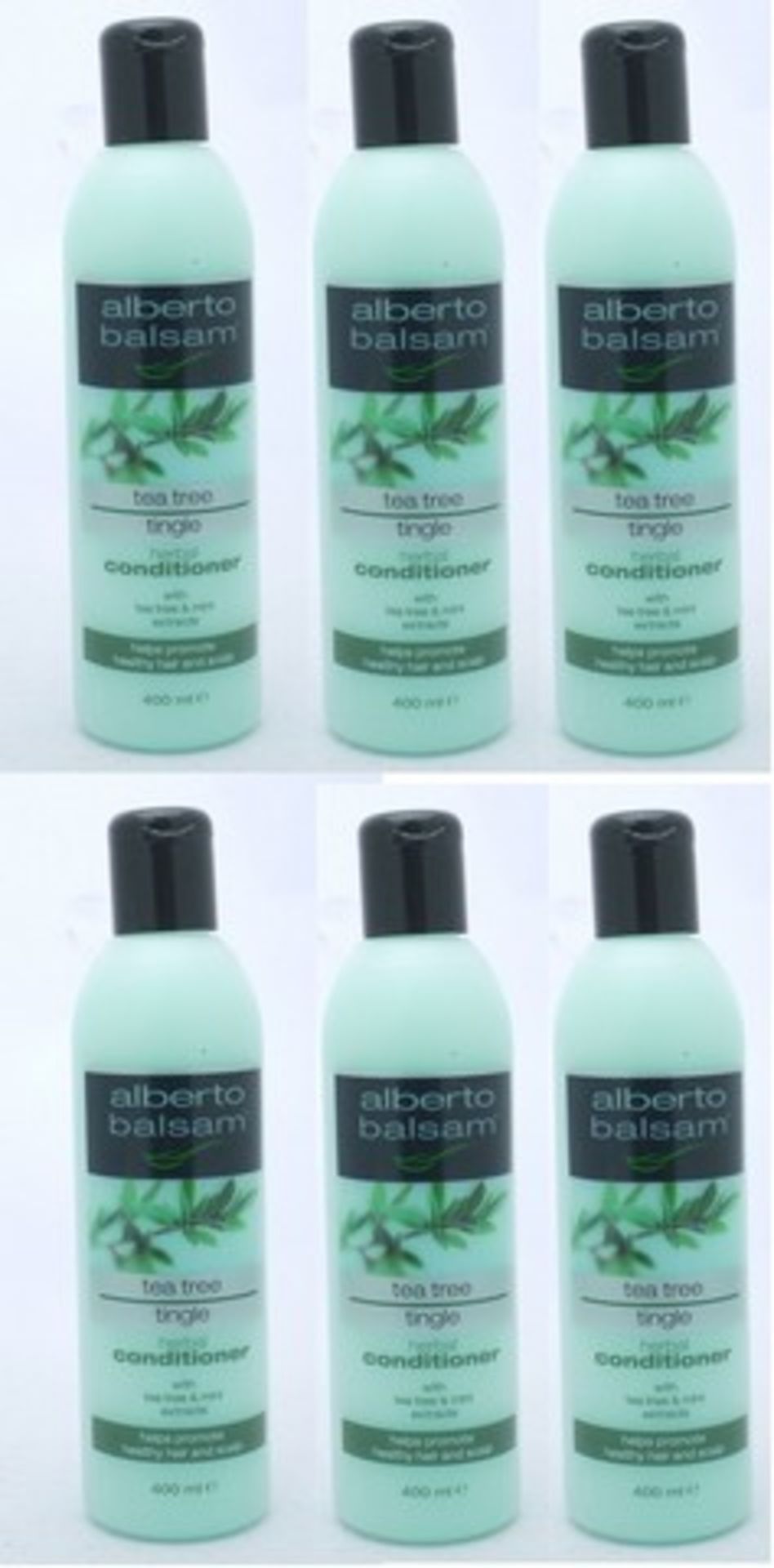 + VAT Brand New Lot Of 6 Alberto Balsam Tea Tree Tingle Herbal Conditioner 400 ml Total eBay Price