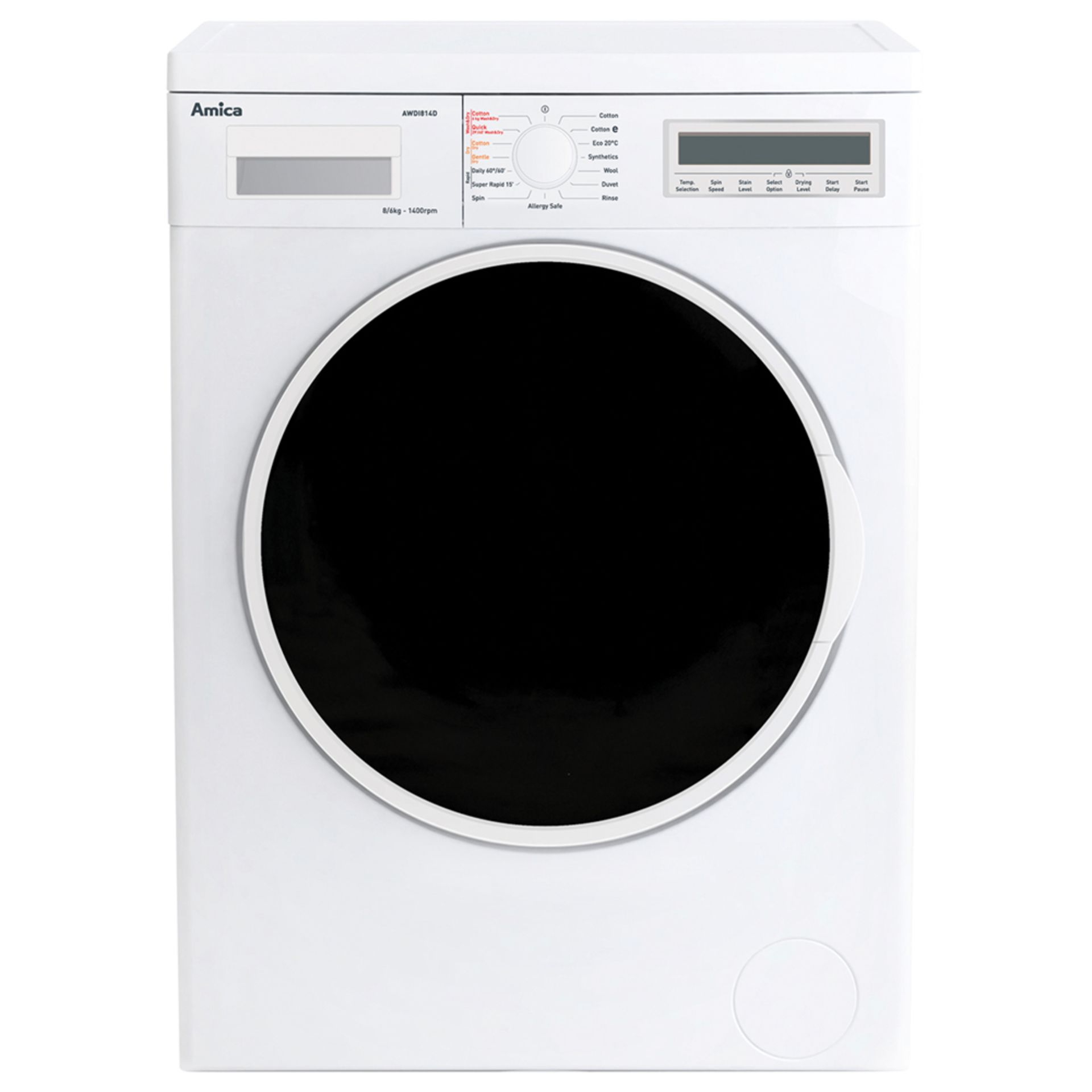 + VAT Brand New Awica AWDI814D 8Kg Wash 6Kg Dry Freestanding Washer Dryer - A Energy Rating - Auto