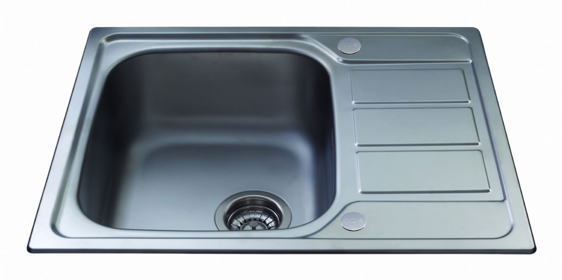 + VAT Brand New CDA Stainless Steel Kitchen Single Bowl Sink With Mini Drainer - Corrosion & Rust
