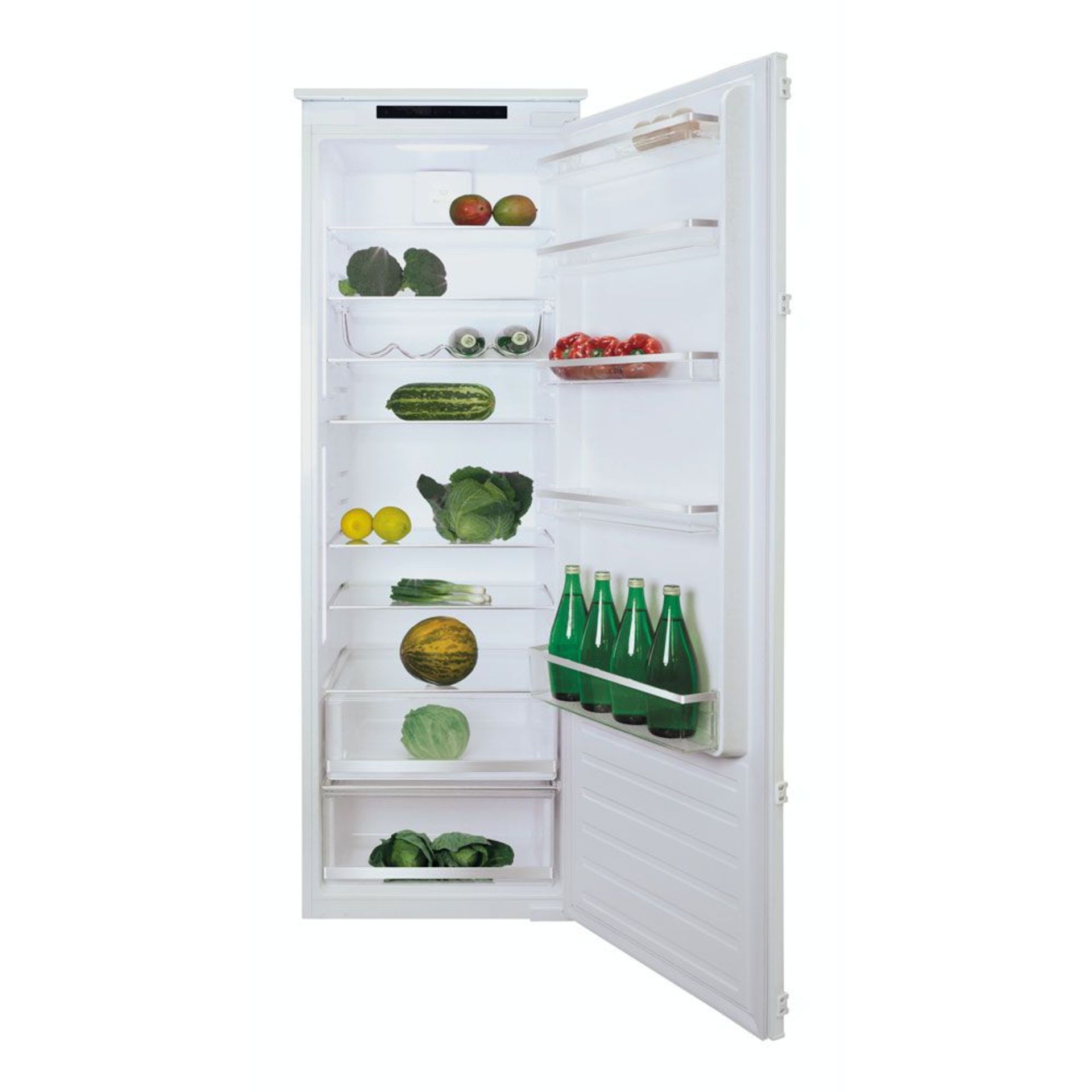 + VAT Brand New CDA FW822 Integrated Full Height Larder Fridge 178cm - A+ Rating - Chrome Bottle