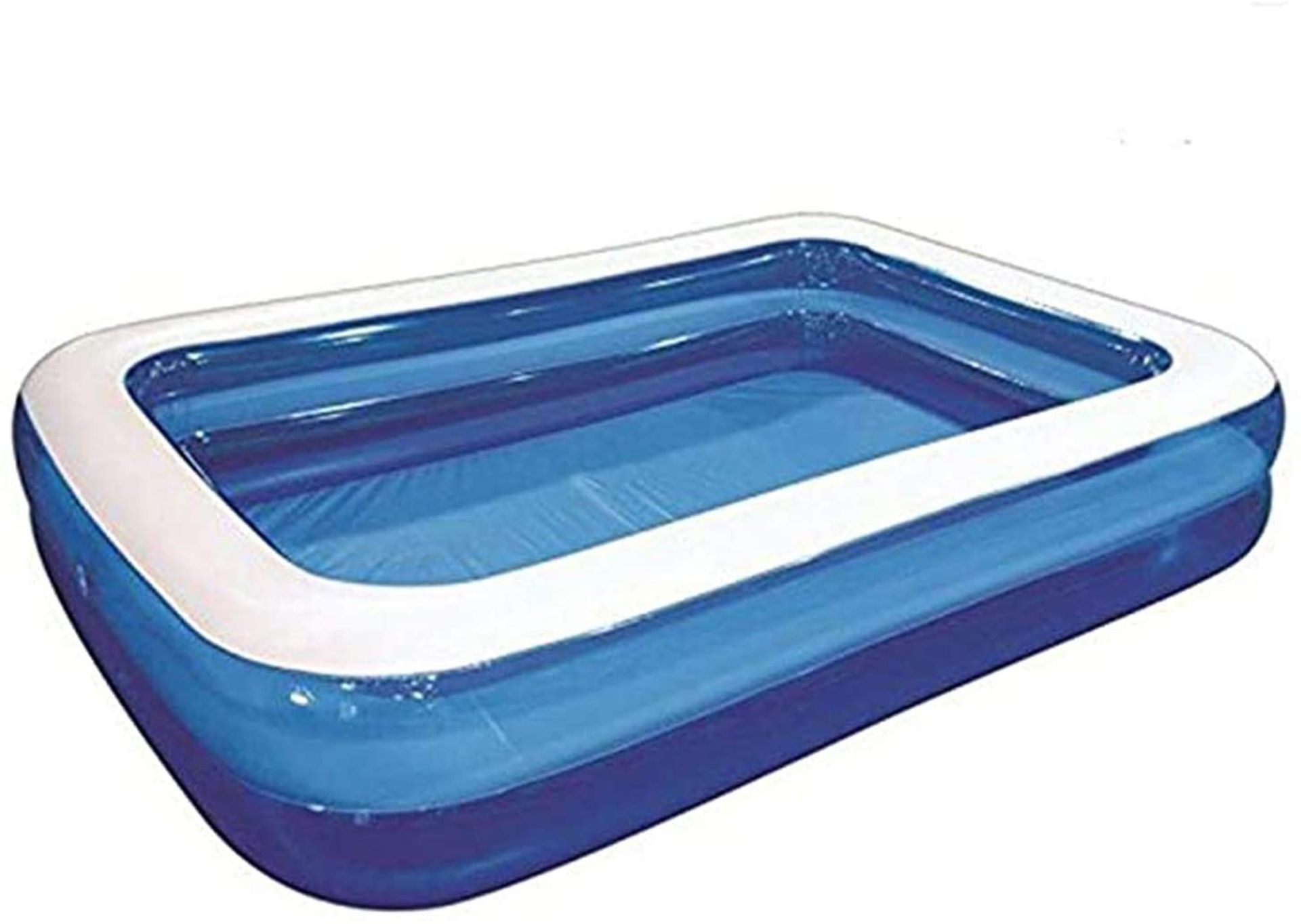 + VAT Brand New 2.6m x 1.75m x 50cm Jumbo Paddling Pool - Made From Heavy Gauge PVC - Repair Patch