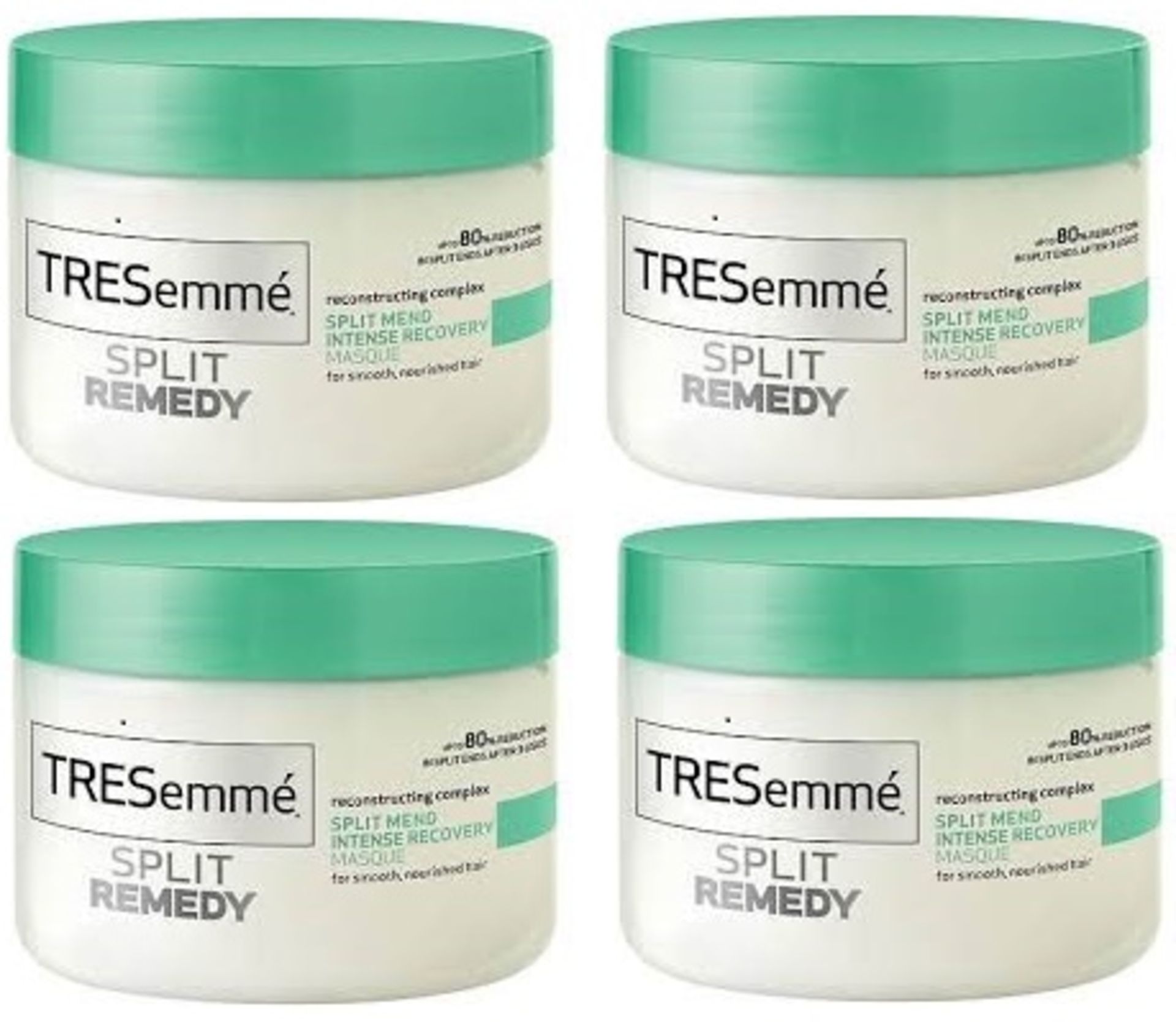 + VAT Brand New A Lot Of Four 300ml Tubs TRESemme Split Remedy Intense Recovery Masque ISP Â£22.