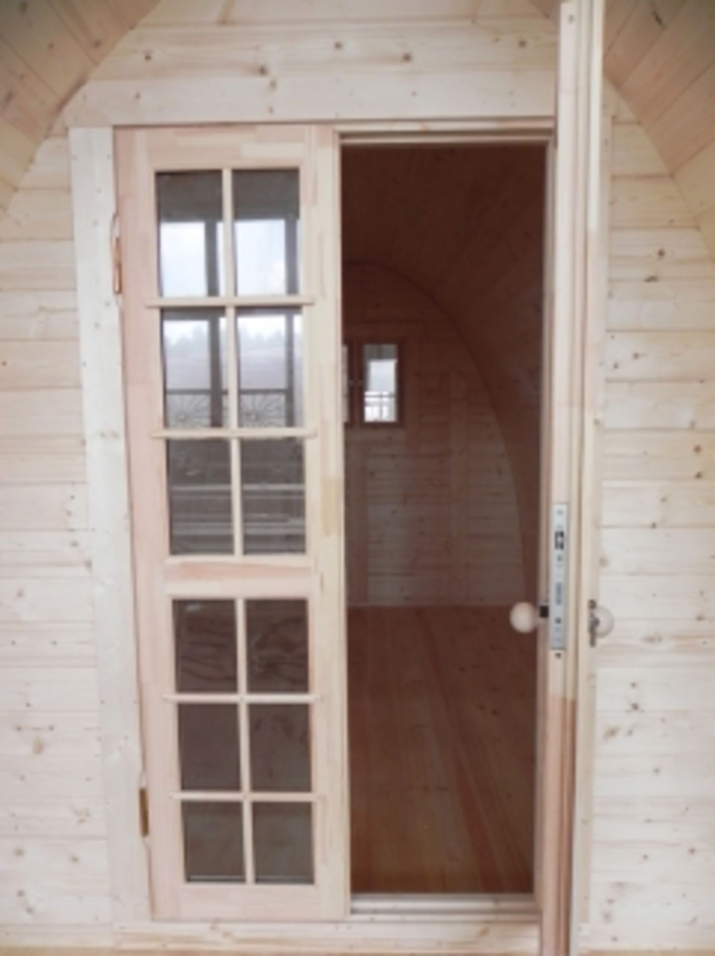 + VAT Brand New 4 x 2.4m Camping Pod Made from Spruce - Double doors with Lock and Double Glass - Image 4 of 4