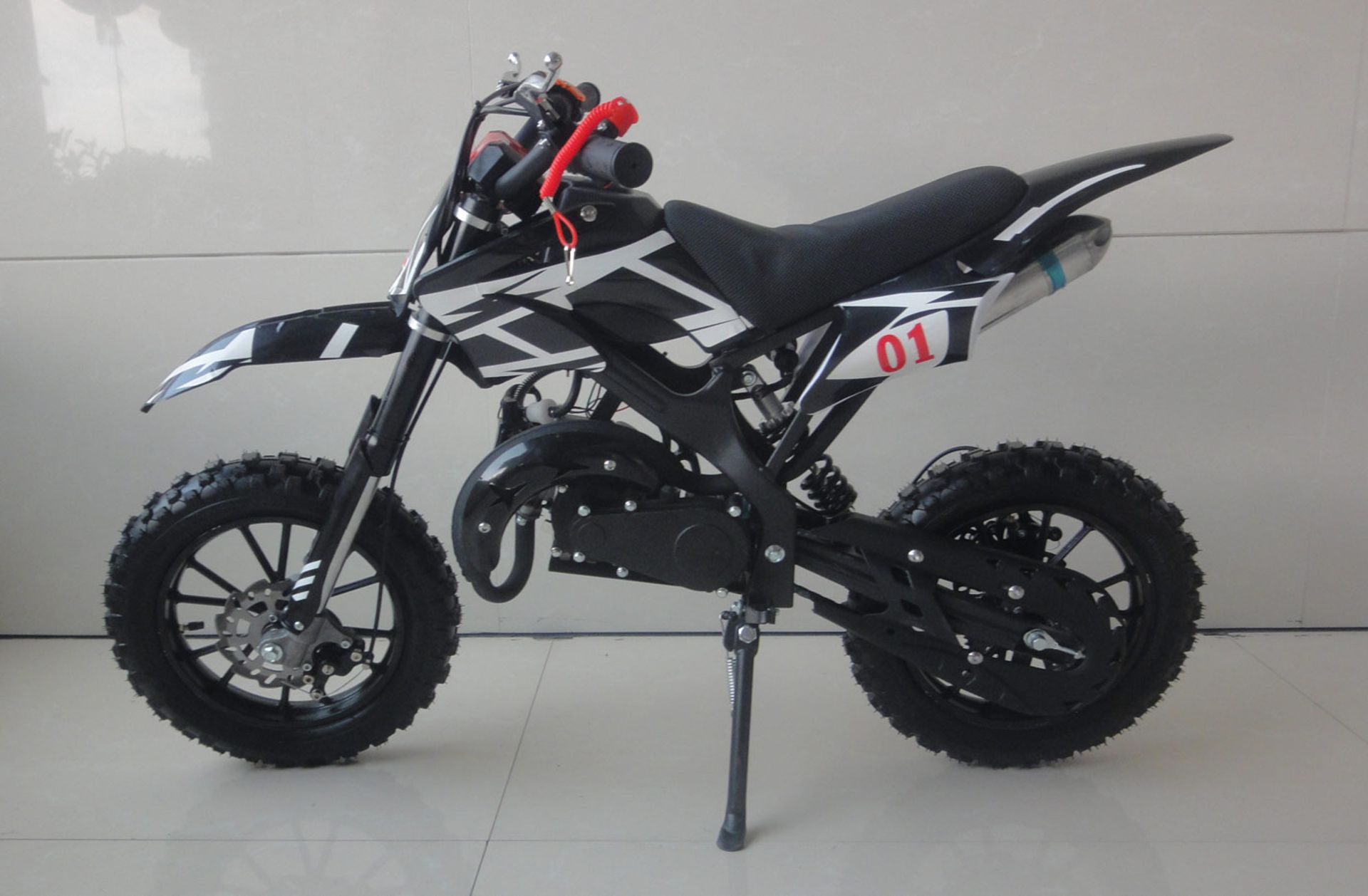 + VAT Brand New 49cc Falcon Mini Dirt Bike - Full Front & Rear Suspension - Disk Brakes - Easy Pull - Image 6 of 6