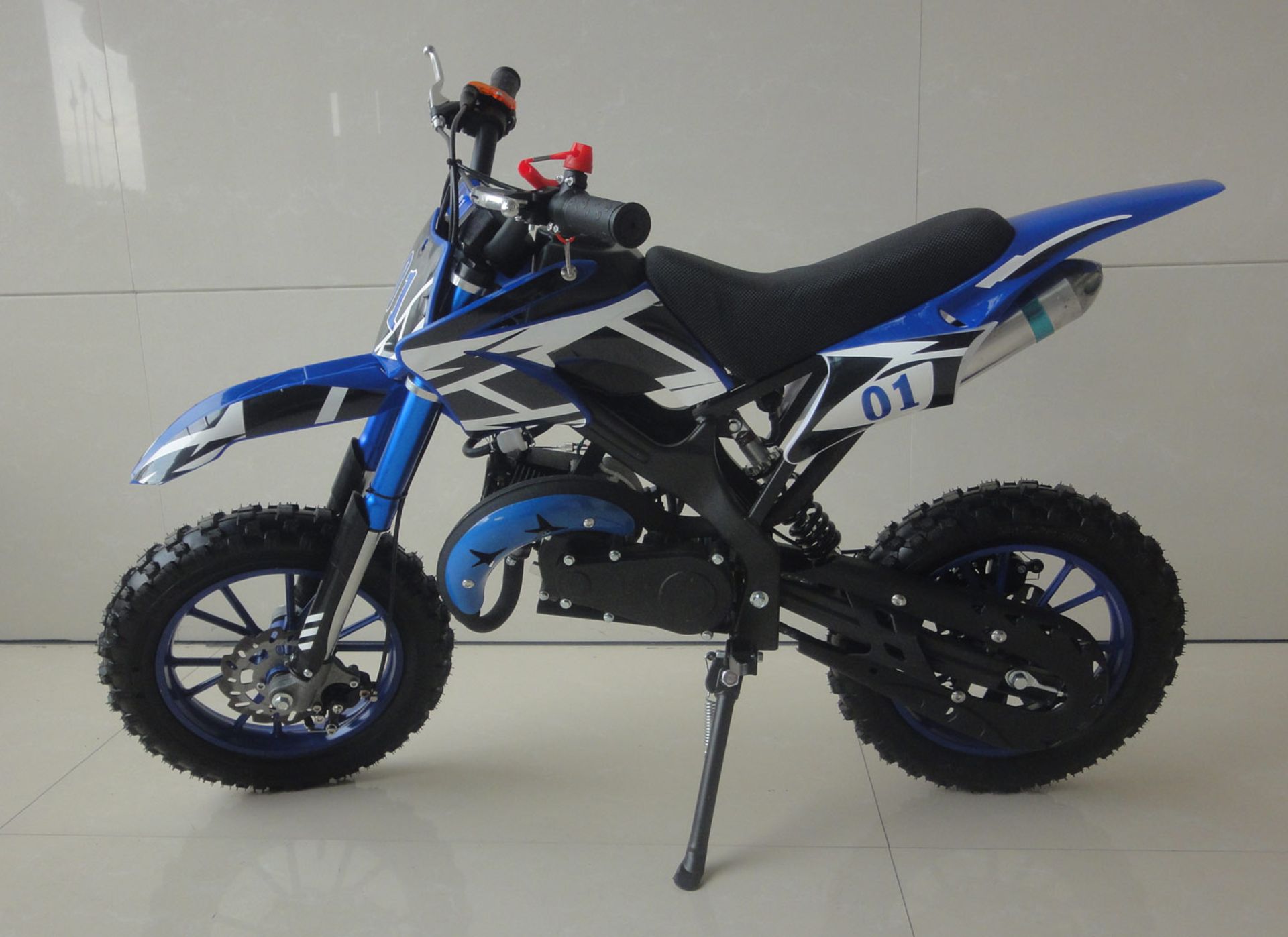 + VAT Brand New 49cc Falcon Mini Dirt Bike - Full Front & Rear Suspension - Disk Brakes - Easy Pull - Image 3 of 6