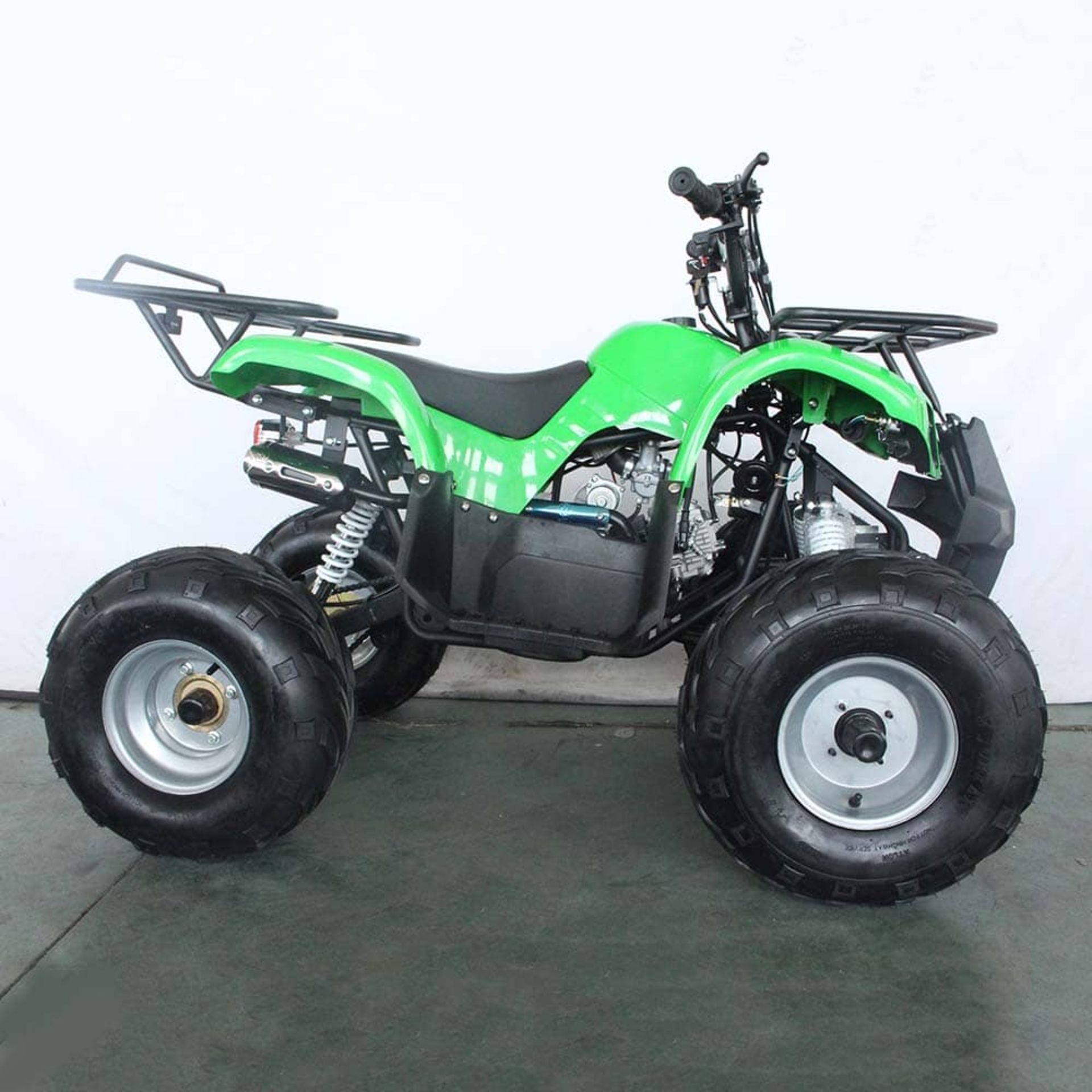 + VAT Brand New 125cc Mini Quad Bike - Four Strokes - Single Cylinder - Front Drum Brakes & Rear - Image 6 of 9