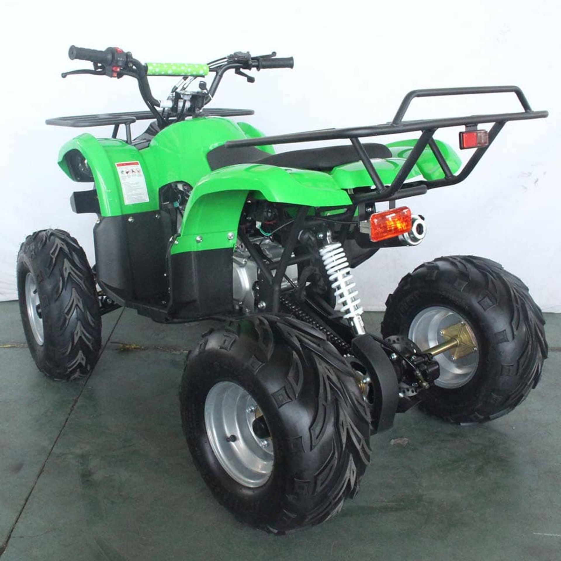 + VAT Brand New 125cc Mini Quad Bike - Four Strokes - Single Cylinder - Front Drum Brakes & Rear - Image 2 of 9