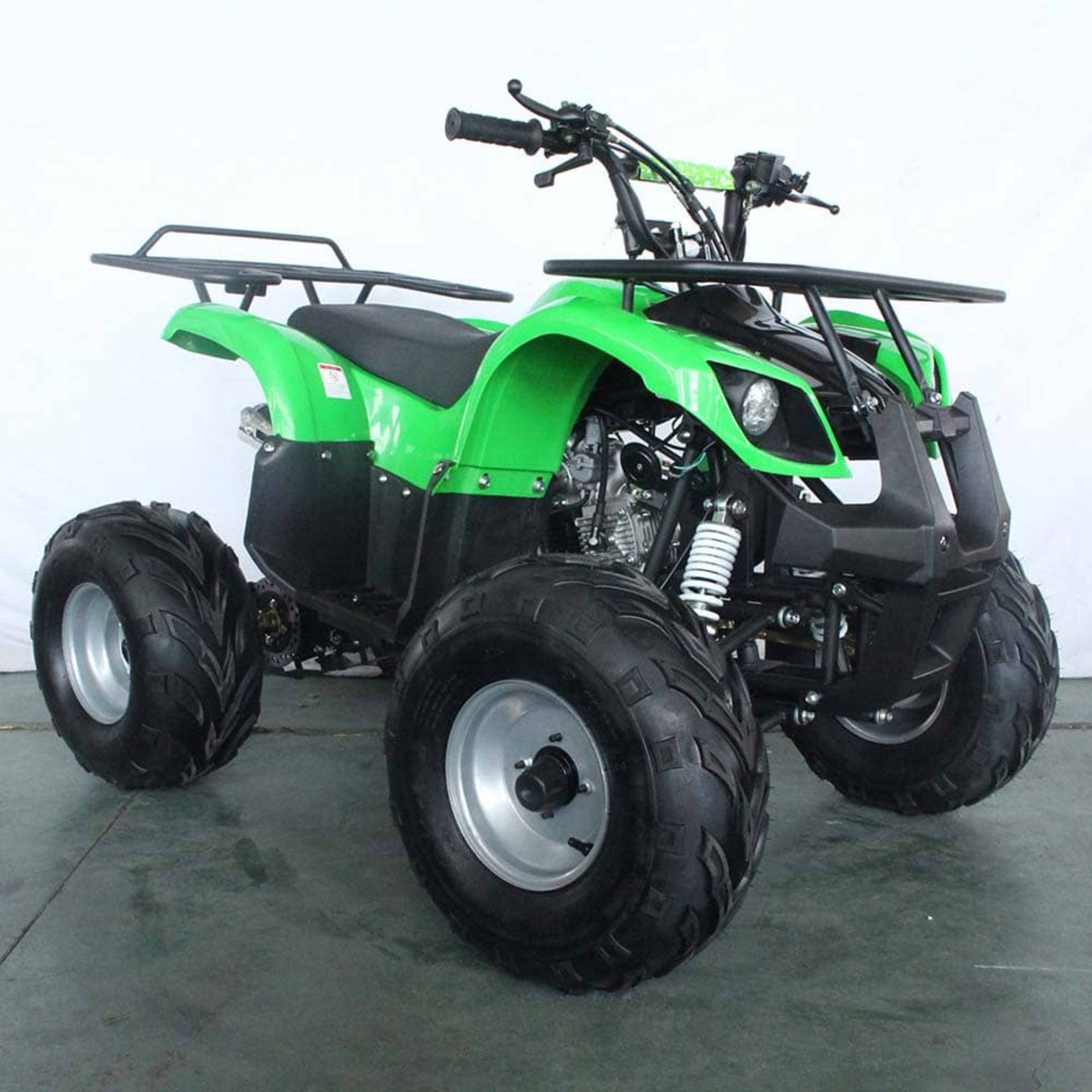 + VAT Brand New 125cc Mini Quad Bike - Four Strokes - Single Cylinder - Front Drum Brakes & Rear - Image 7 of 9