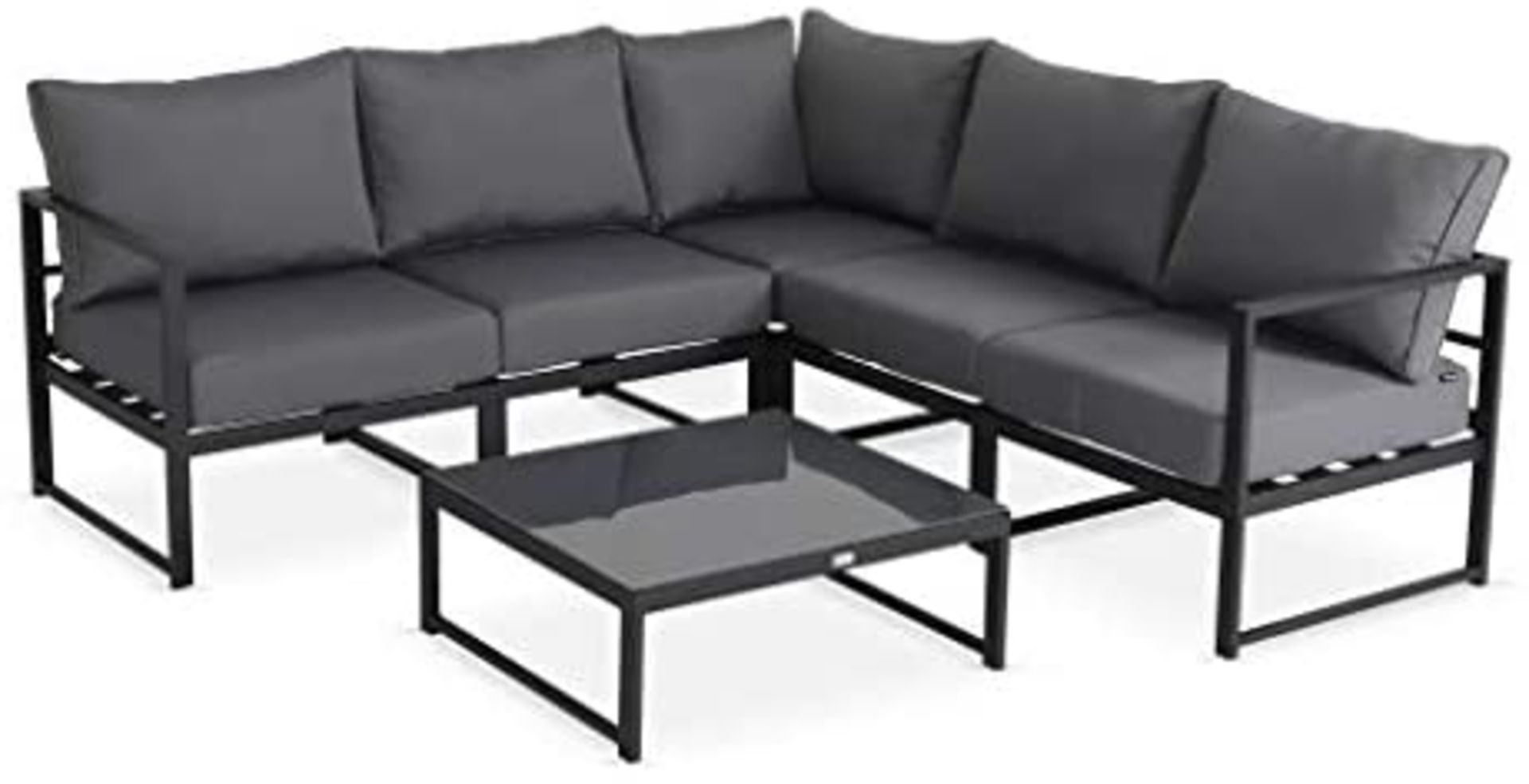 + VAT Brand New Chelsea Garden Company Aluminium Framed Adjustable Five Seater Corner Sofa Set And